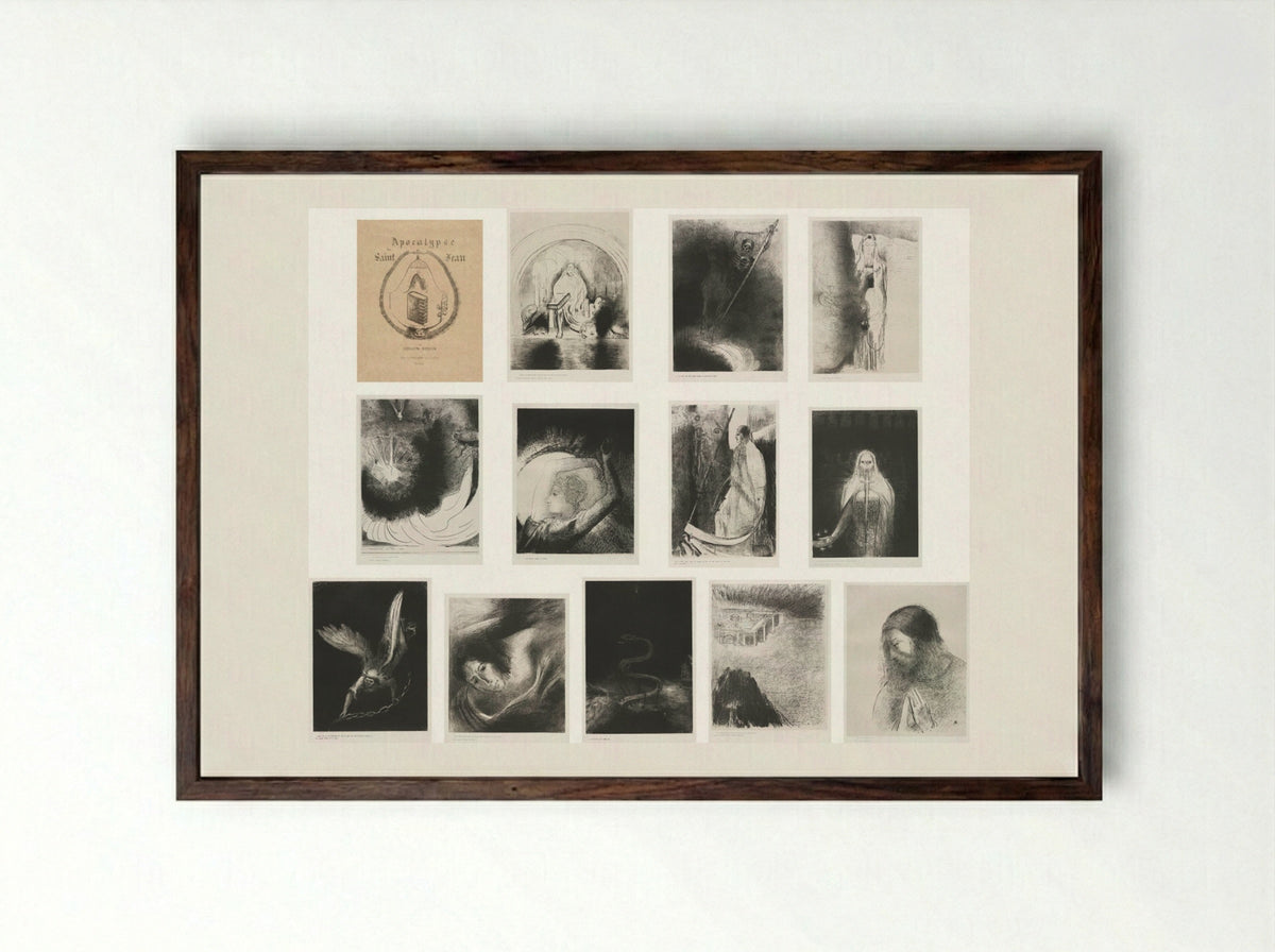 The Apocalypse of Saint John - Odilon Redon - Framed Print Dark Wood