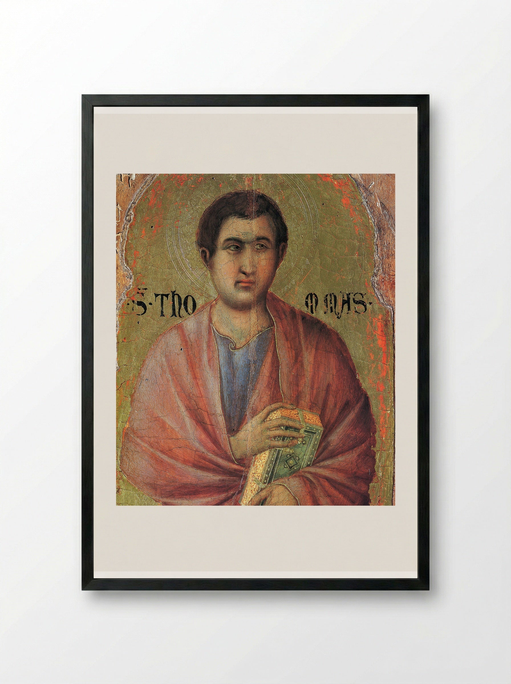 The Apostle Thomas - Duccio di Buoninsegna - Framed Print Black