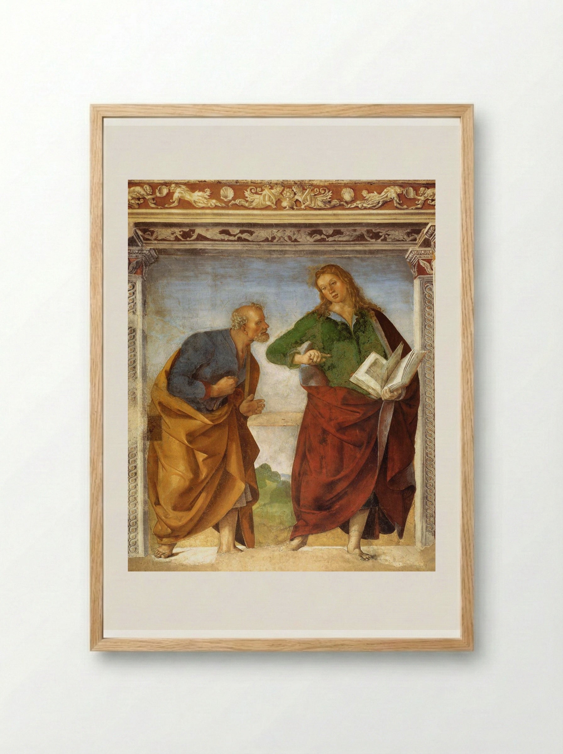 The Apostles Peter and John the Evangelist - Luca Signorelli - Framed Print Wood