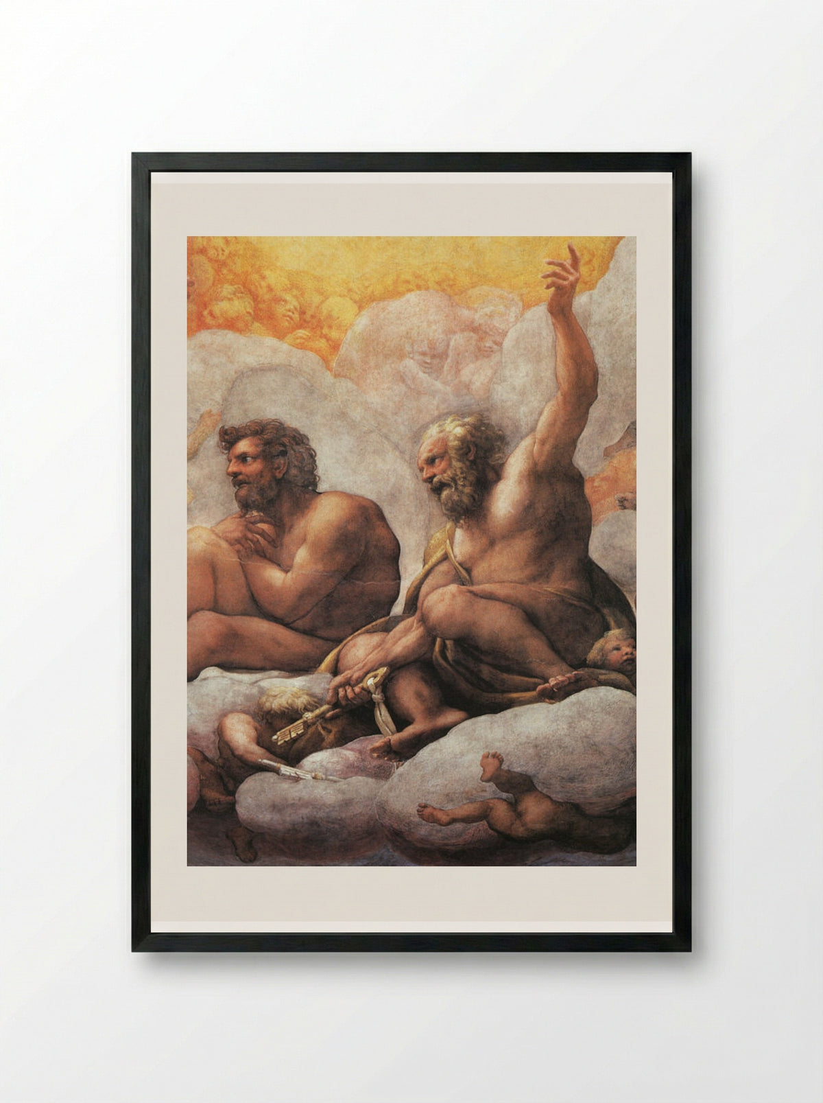The Apostles Peter and Paul - Correggio - Framed Print Black