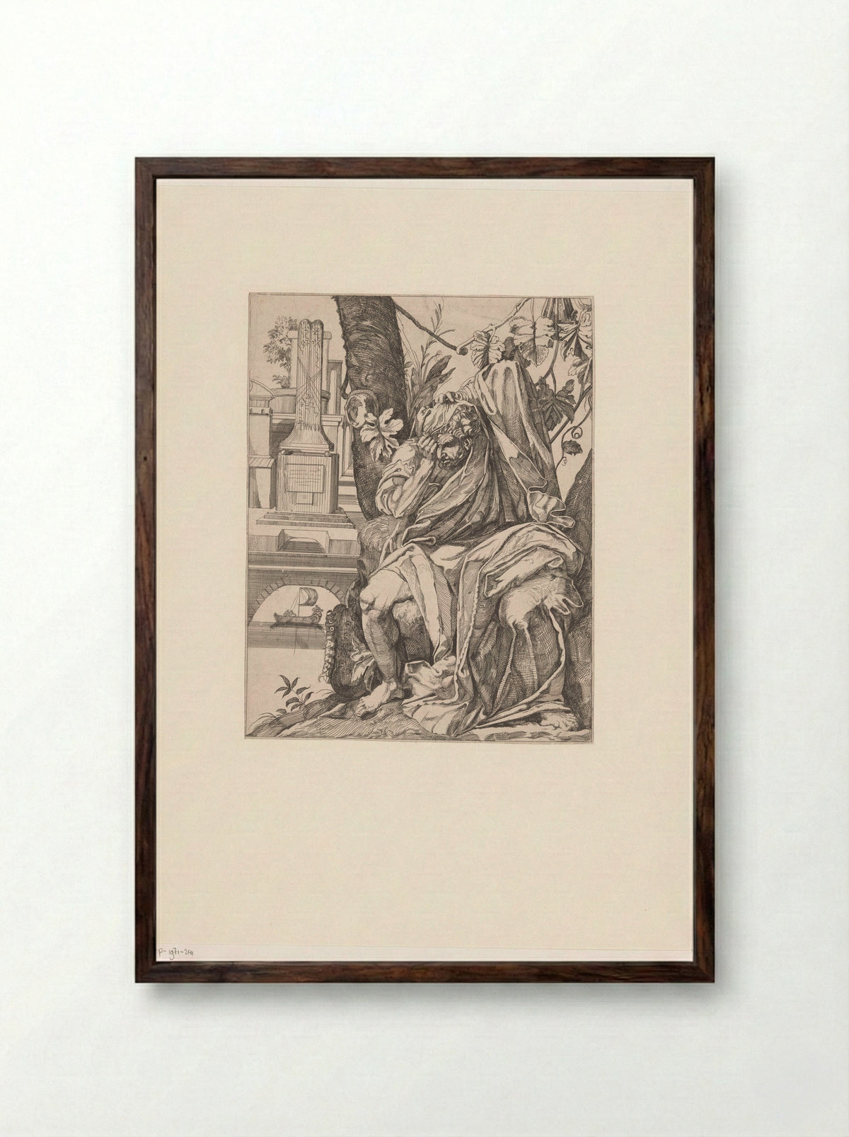 The Apparition to Dionysius of Syracuse - Johann Heinrich Füssli - Framed Print Dark Wood