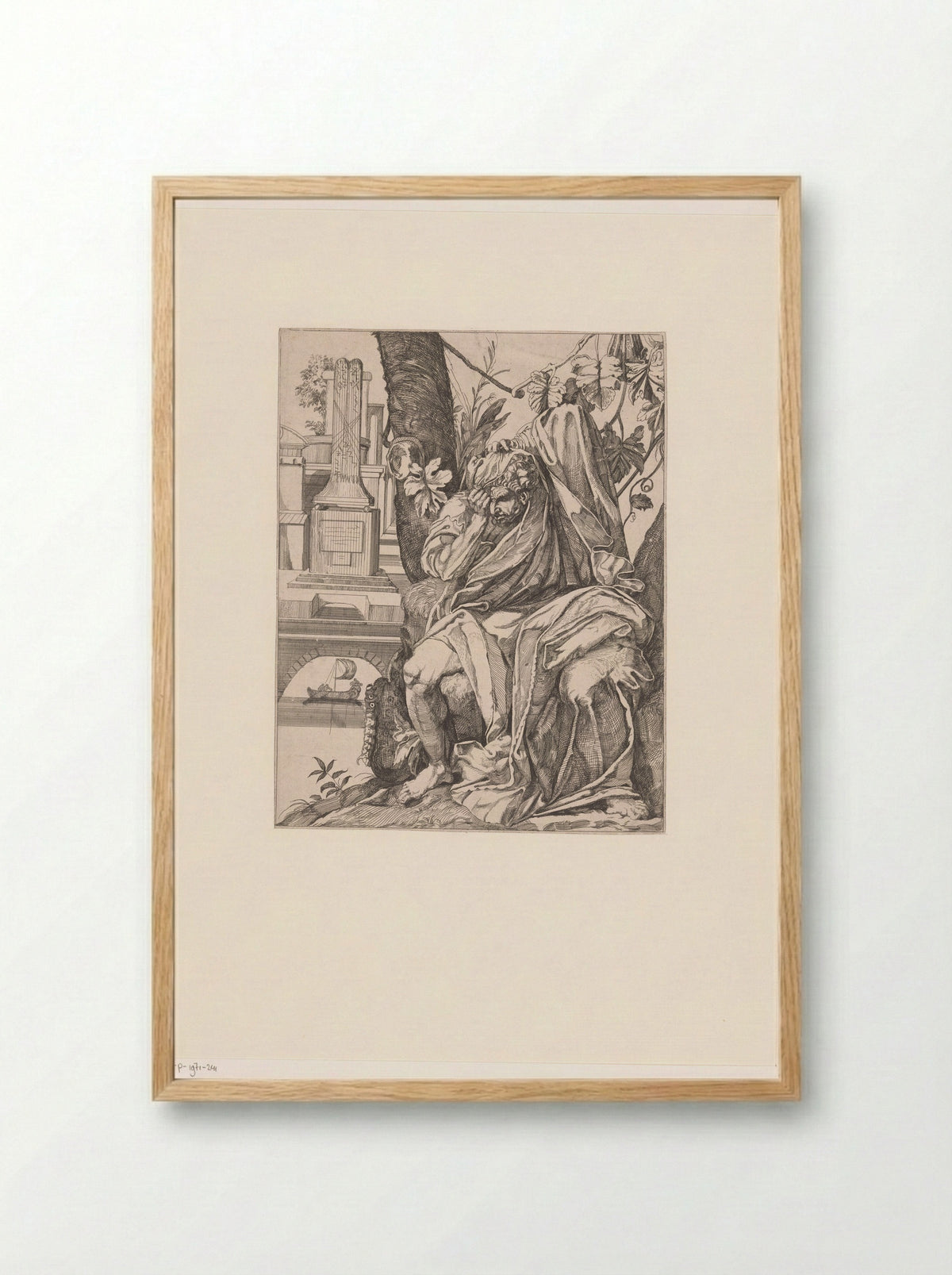 The Apparition to Dionysius of Syracuse - Johann Heinrich Füssli - Framed Print Wood