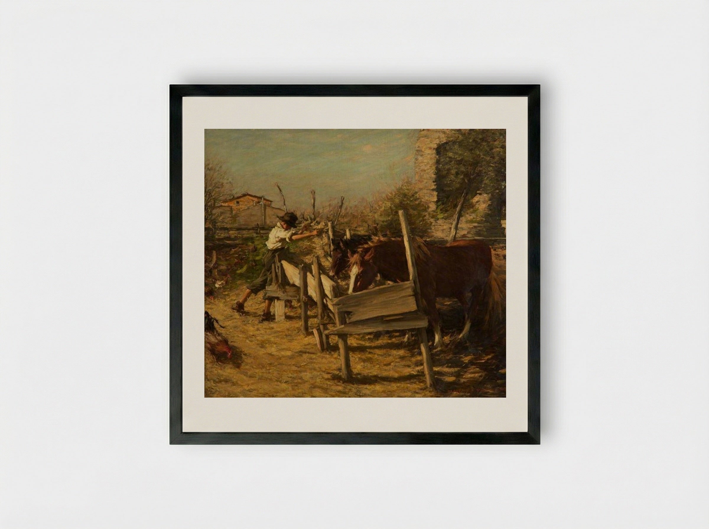 The Appian Way - Henry Herbert La Thangue - Framed Print Black