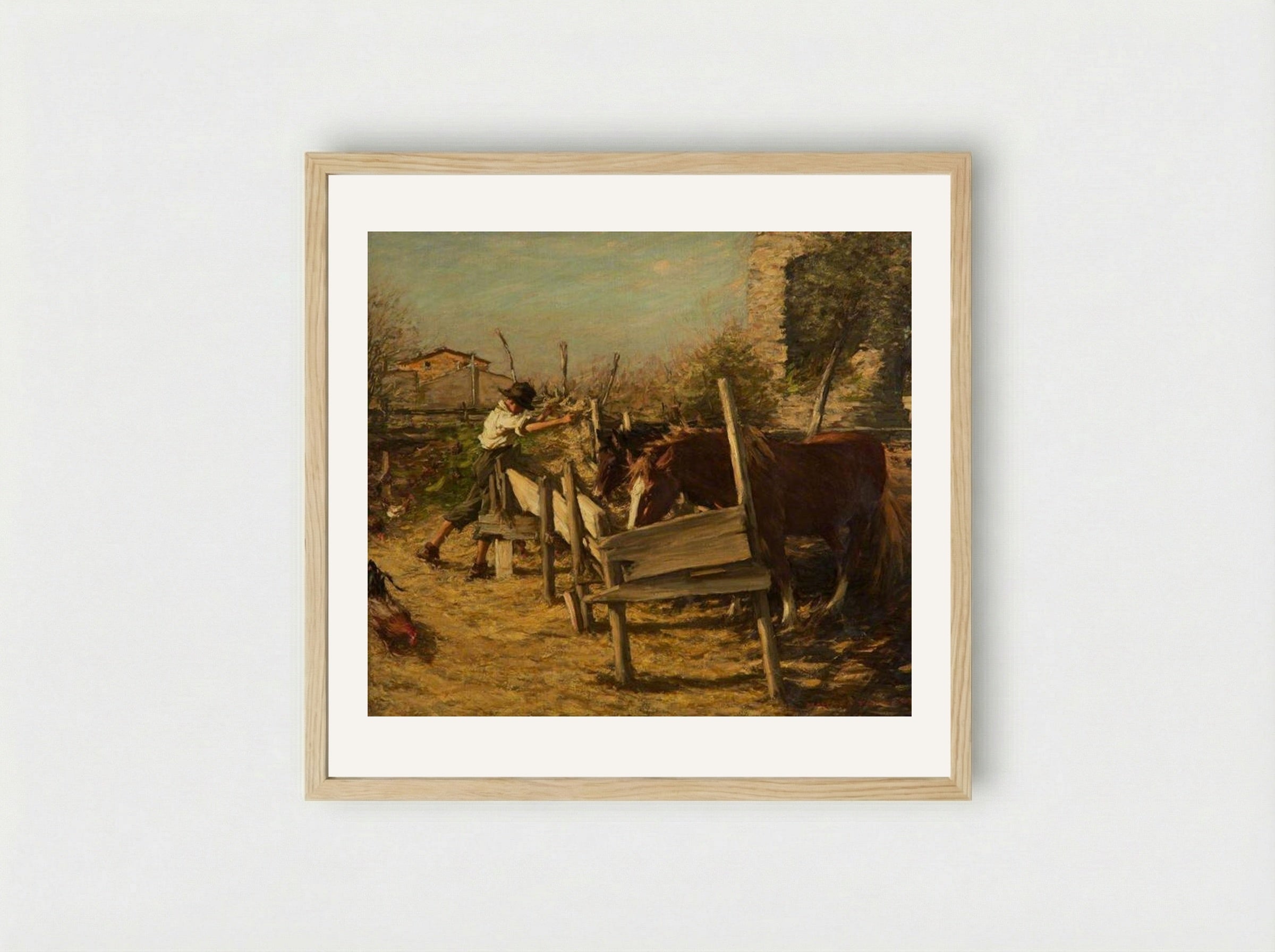 The Appian Way - Henry Herbert La Thangue - Framed Print Wood