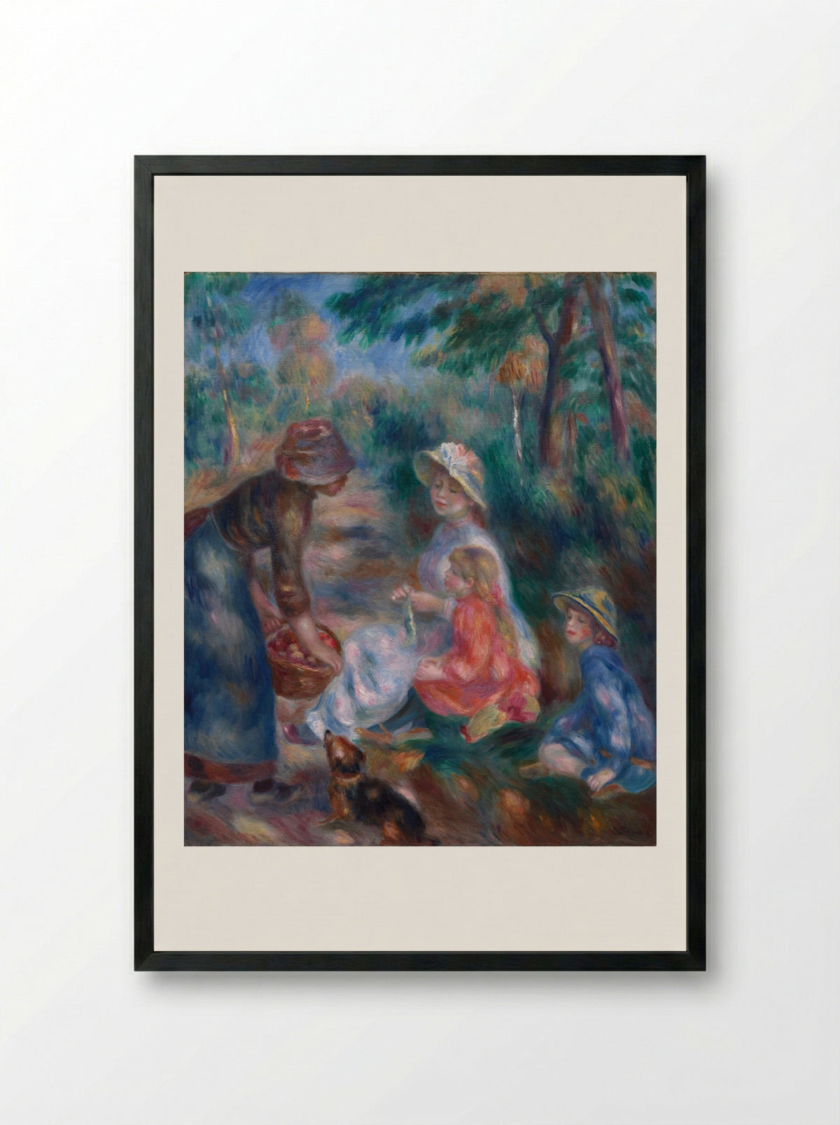 The Apple Seller - Pierre-Auguste Renoir - Framed Print Black