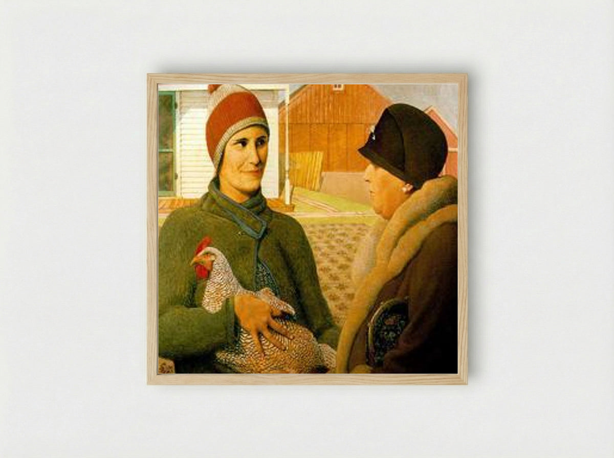 The Appraisal - Grant Wood - Framed Print Wood