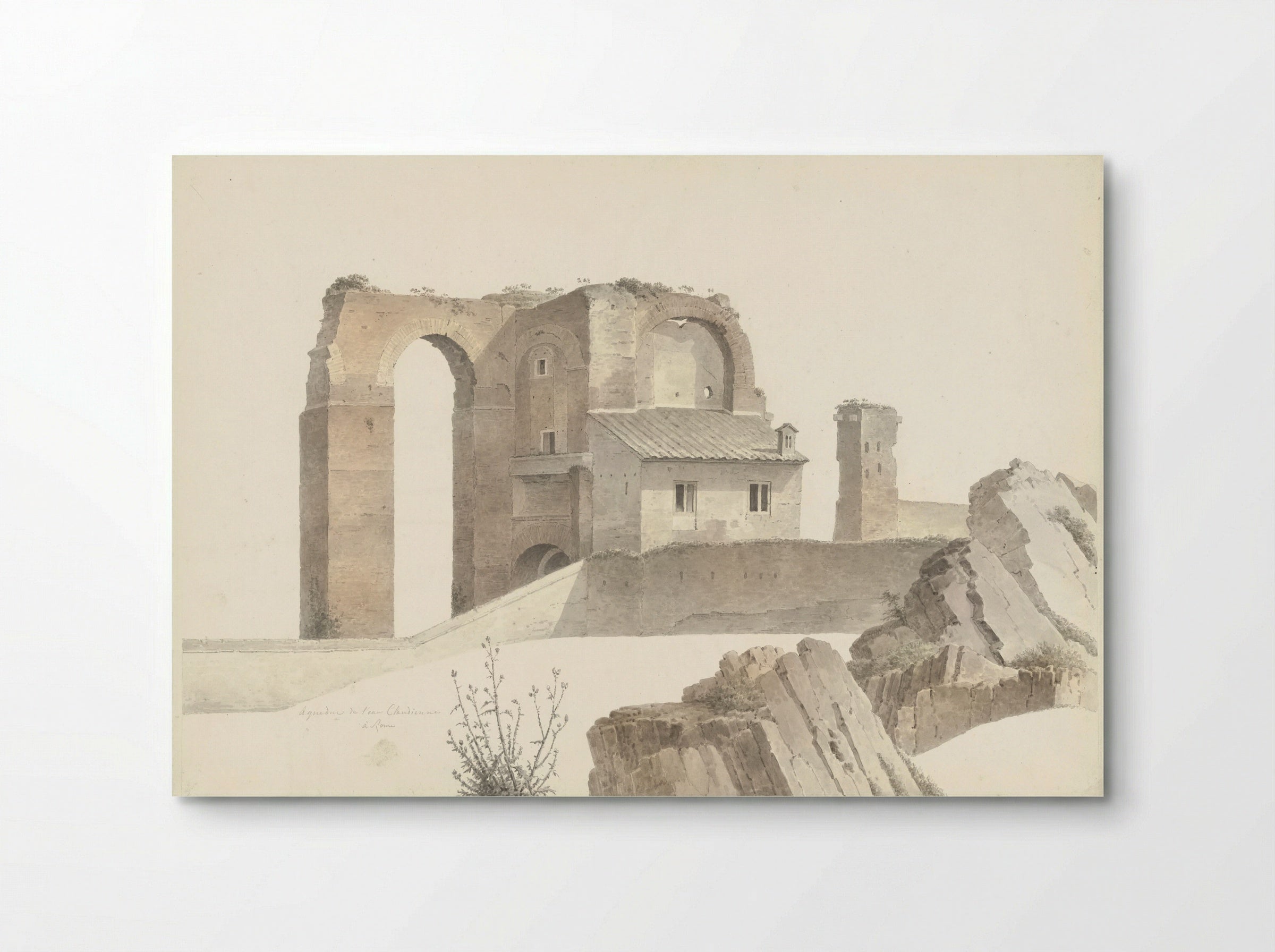 The Aqua Claudia in Rome - Josephus Augustus Knip - Poster