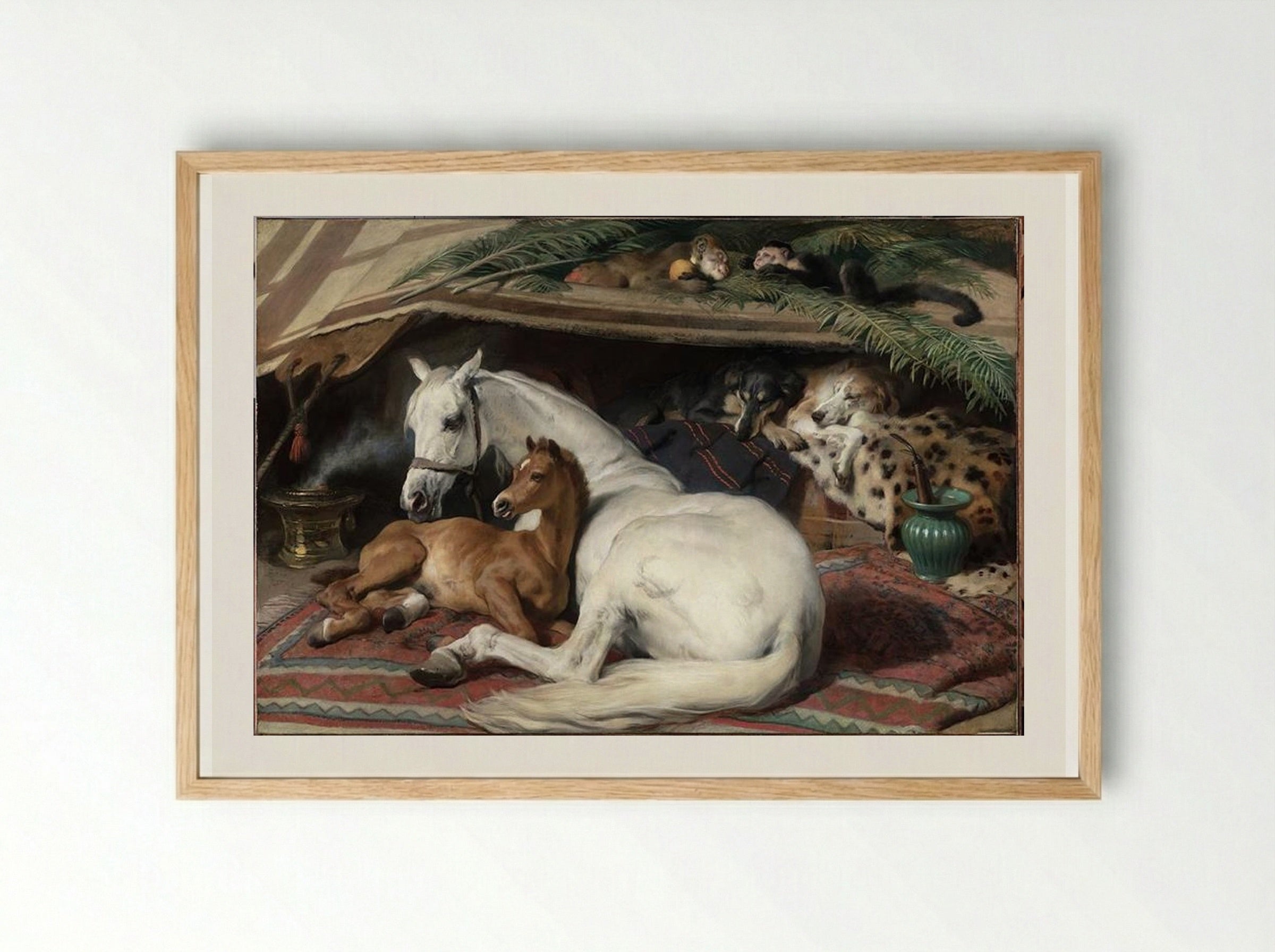 The Arab Tent - Edwin Henry Landseer - Framed Print Wood