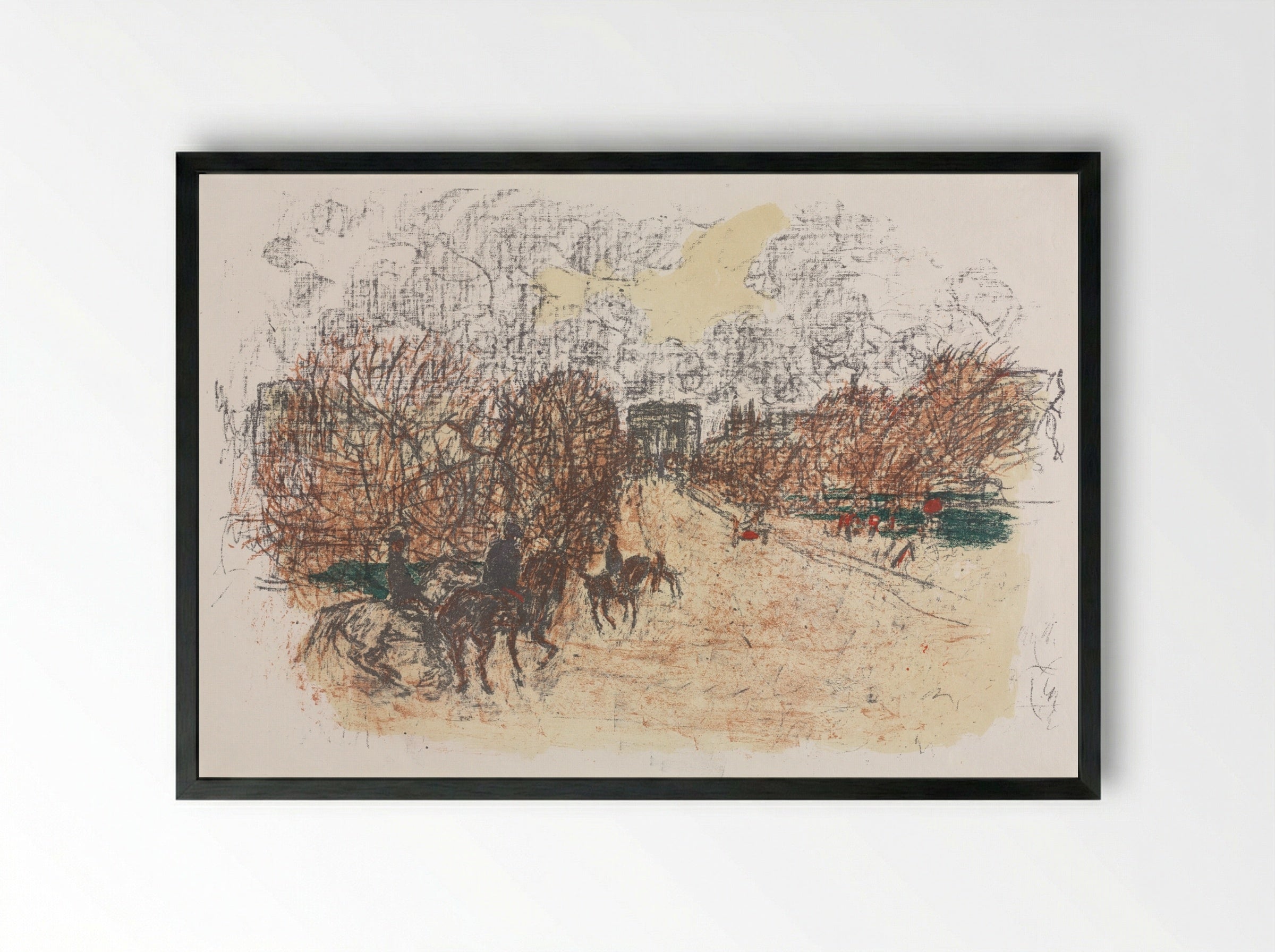 The Arc de Triomphe - Pierre Bonnard - Framed Print Black