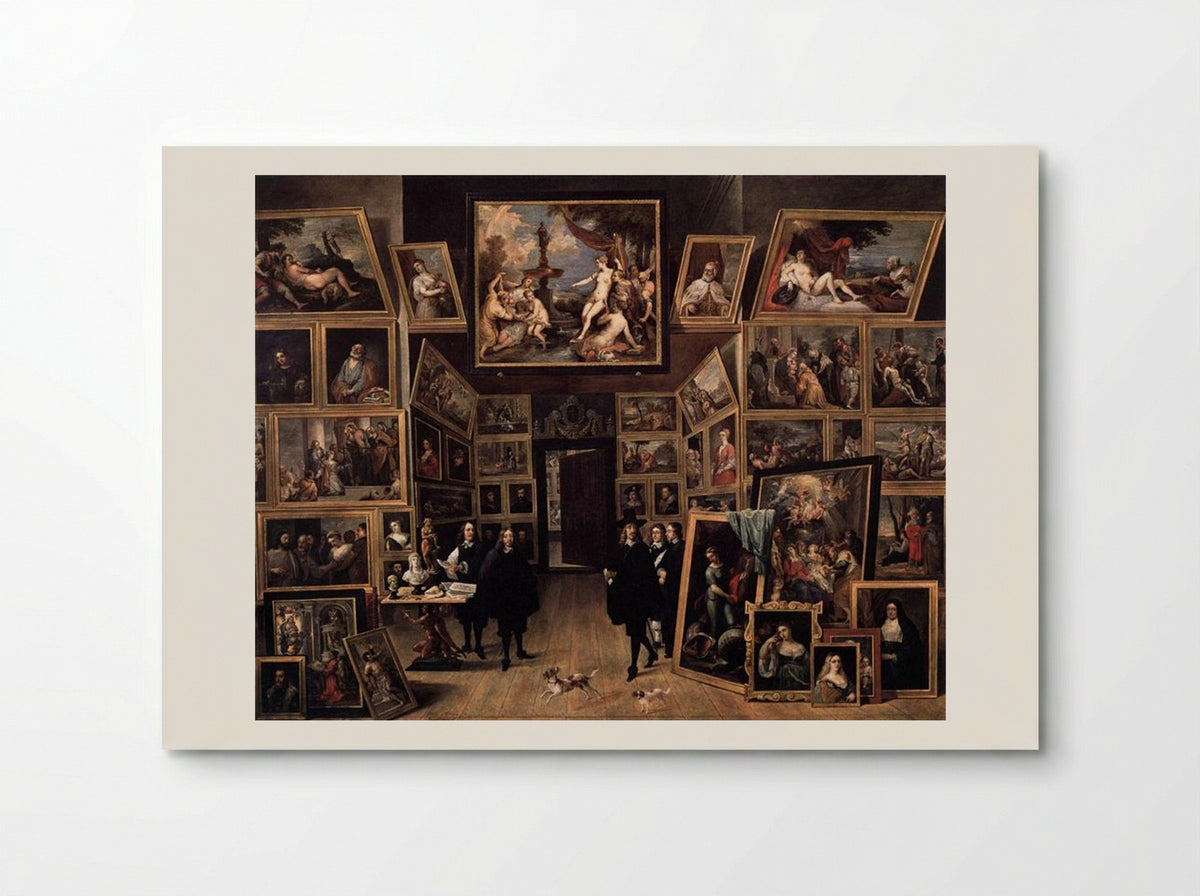 The Archduke Leopold Wilhelm in his Picture Gallery in Brussels - David Teniers the Younger - Poster