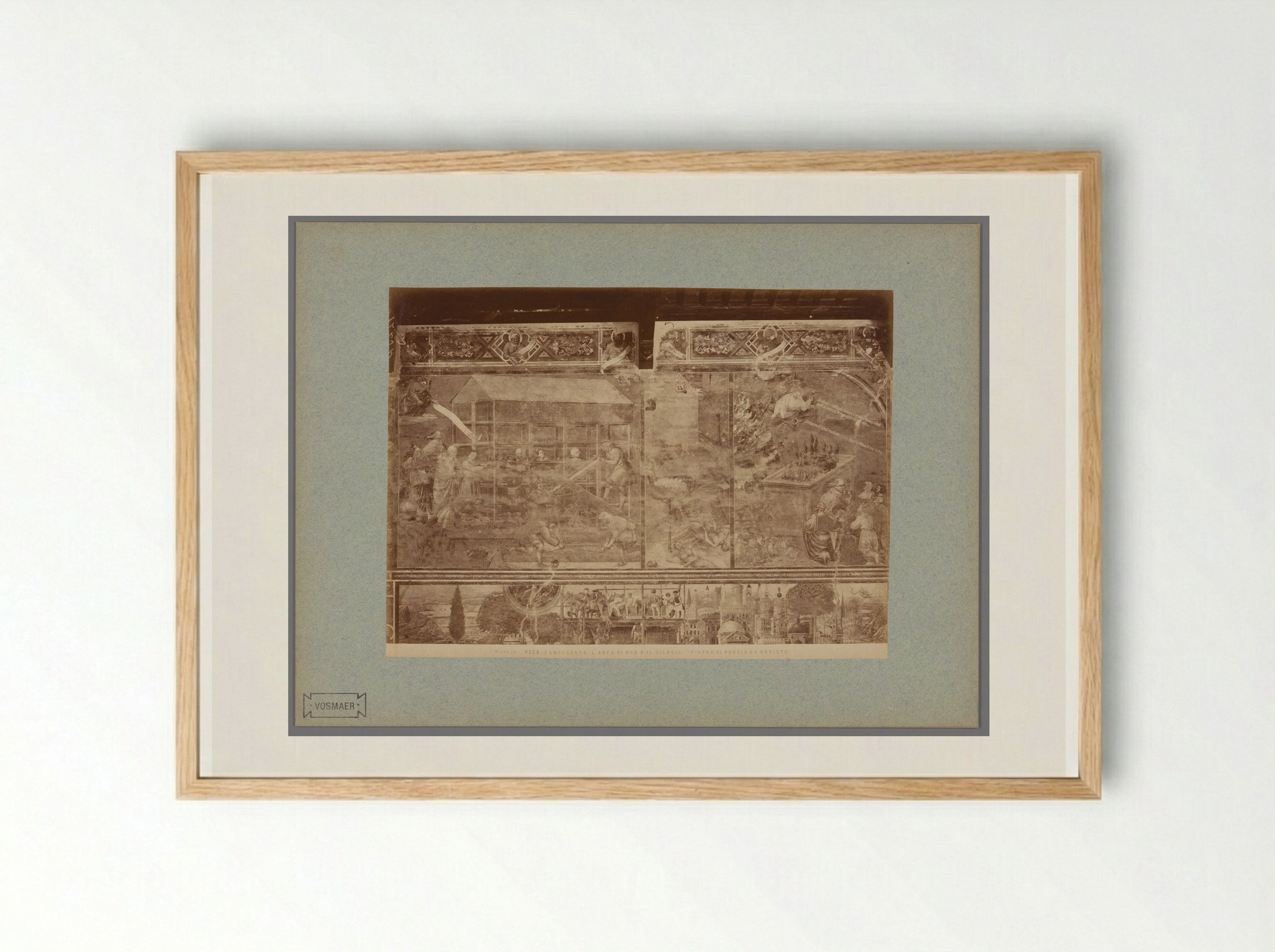 The Ark of Noah and the Flood (After Piero di Puccio) - Fratelli Alinari - Framed Print Wood