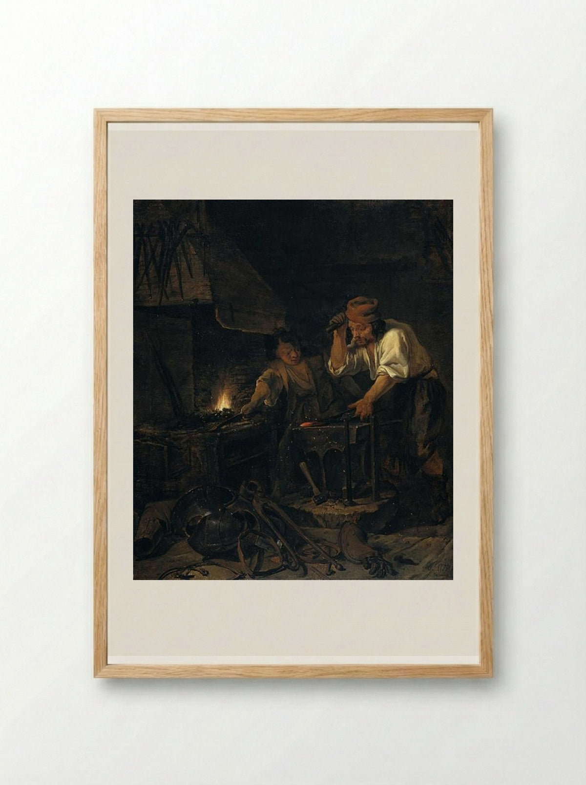 The Armorer - Gabriel Metsu - Framed Print Wood