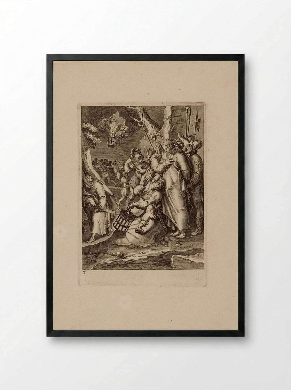 The Arrest of Christ - Zacharias Dolendo - Framed Print Black