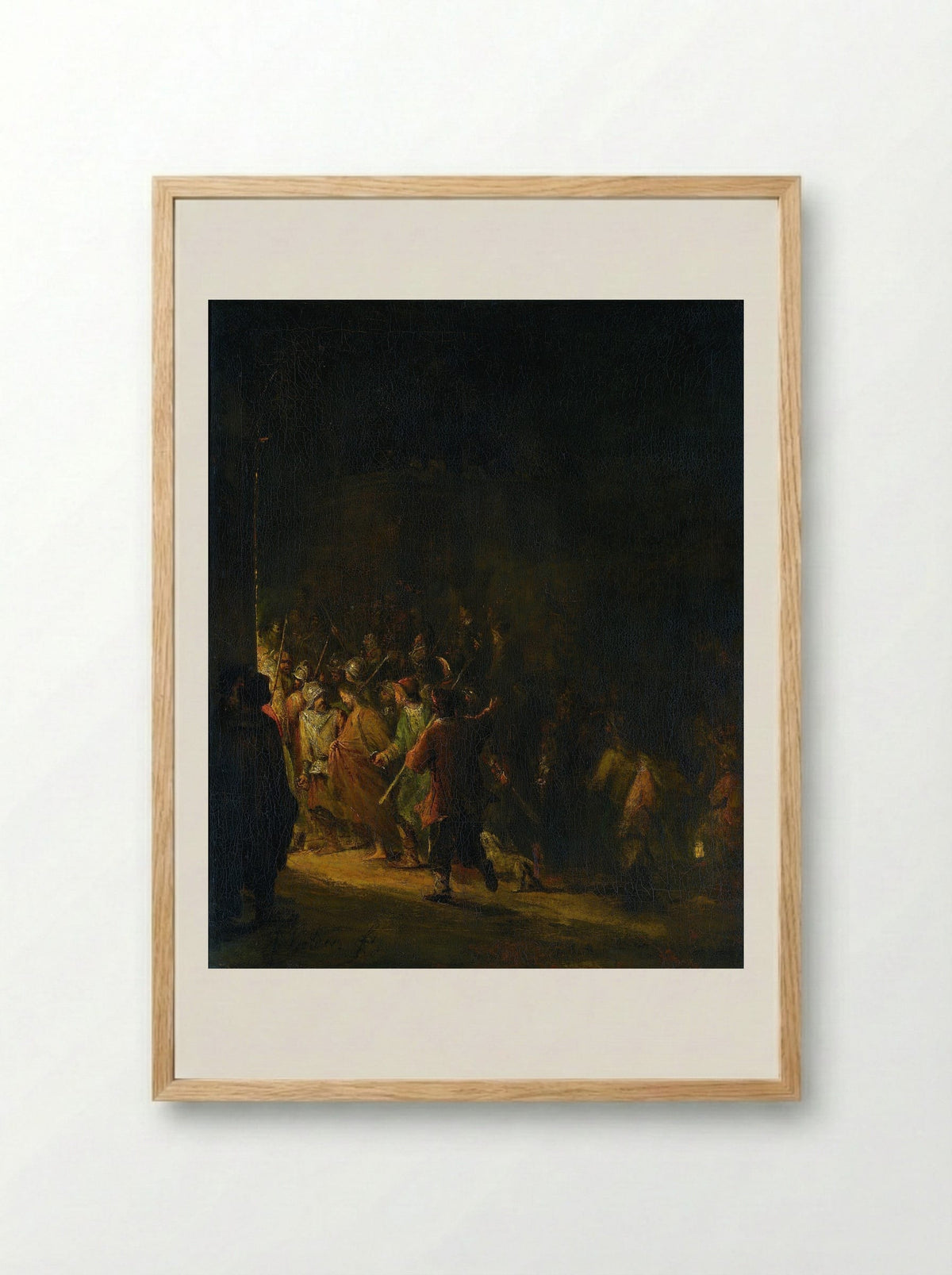 The Arrest of Christ - Aert de Gelder - Framed Print Wood
