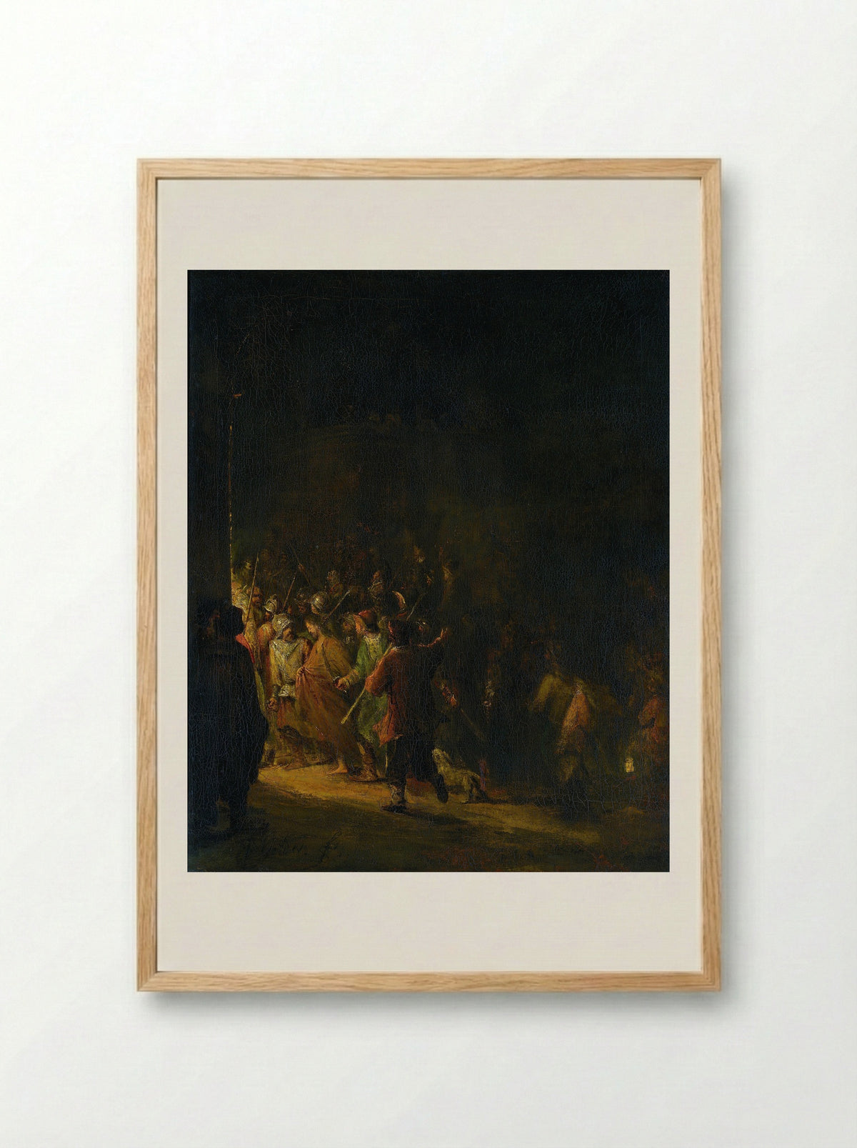 The Arrest of Christ - Aert de Gelder - Framed Print Wood