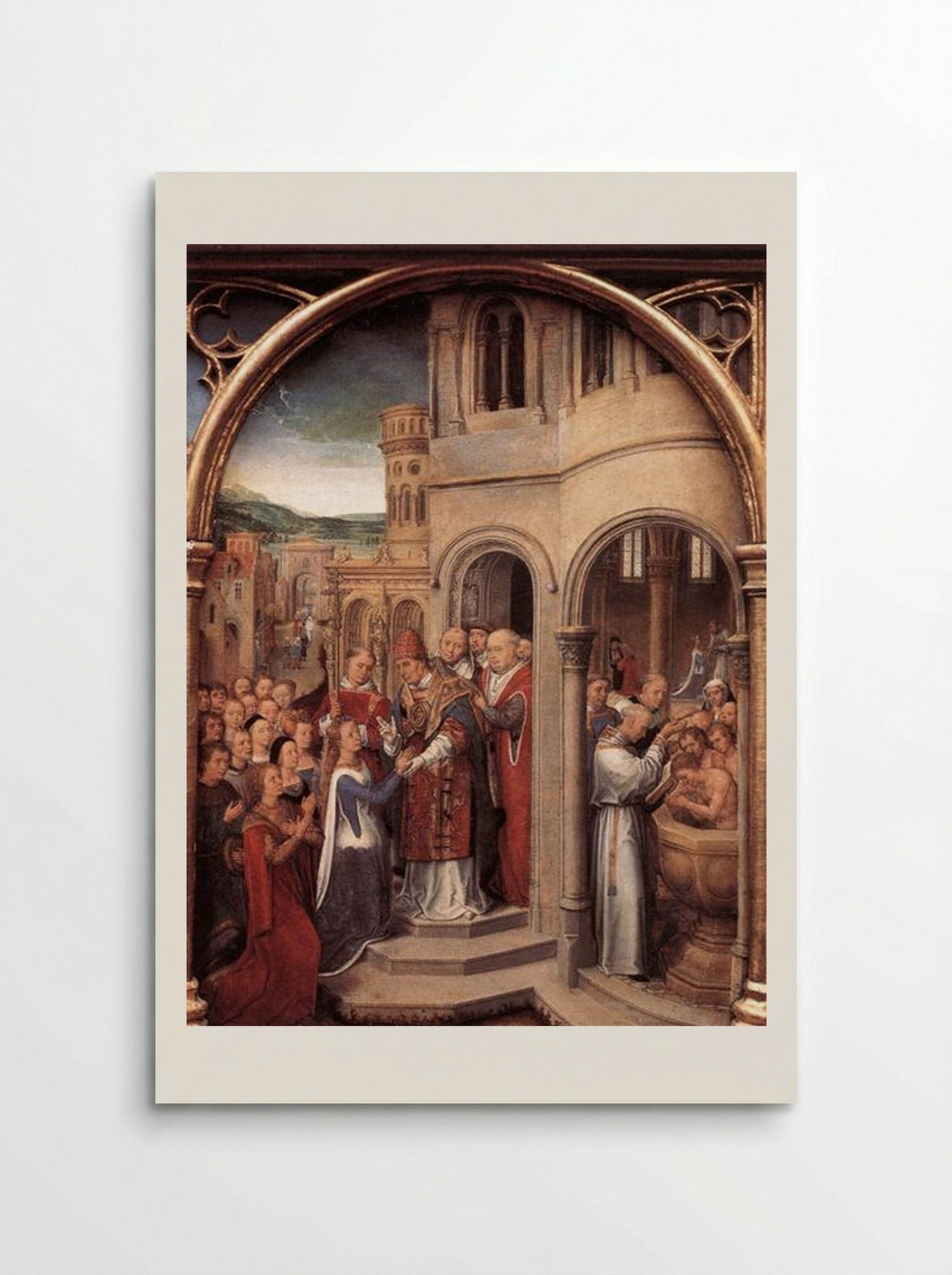 The Arrival of St. Ursula and her Companions in Rome - Hans Memling - Poster