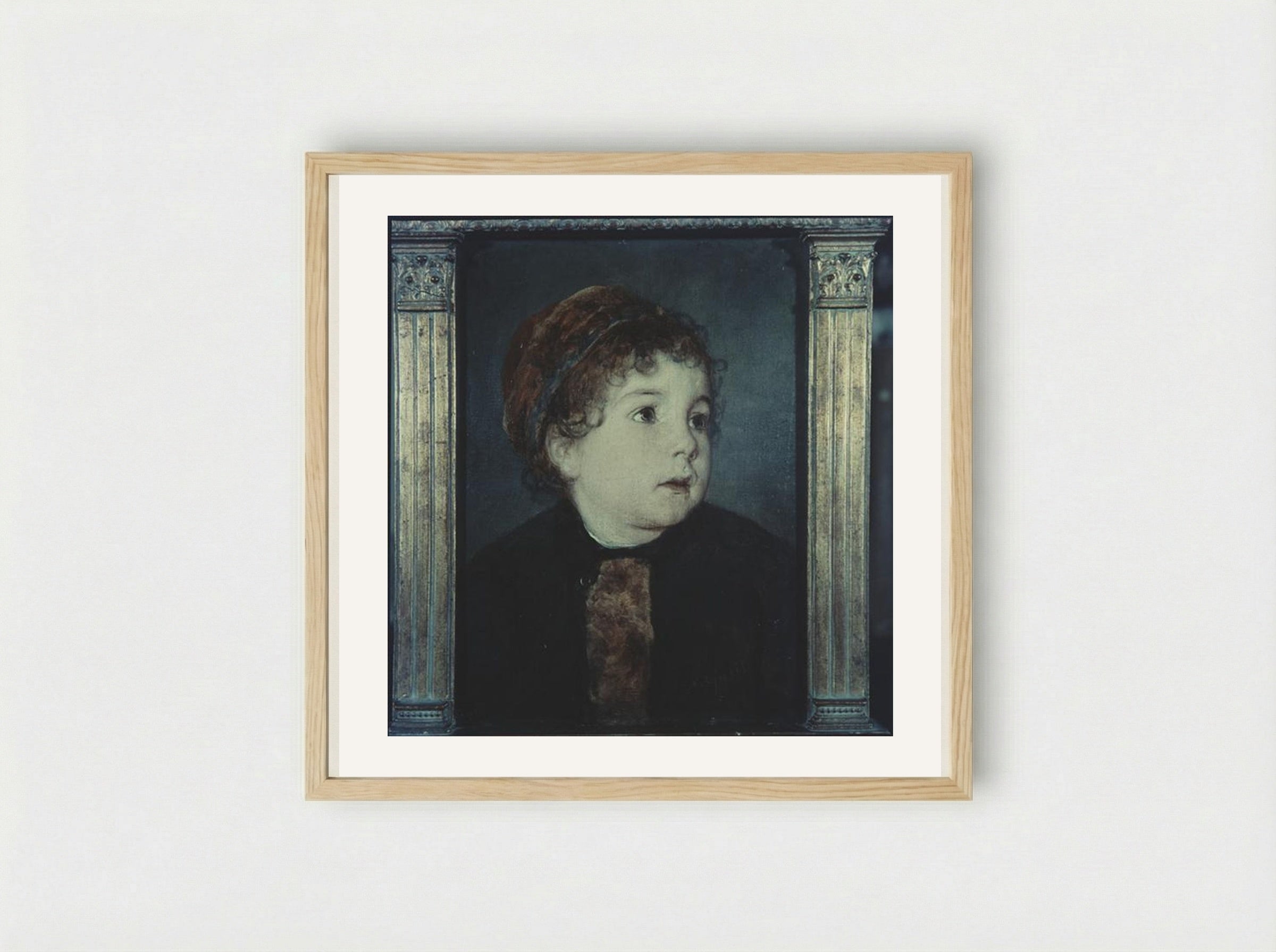 The Artist's Daughter - Nikolaos Gyzis - Framed Print Wood