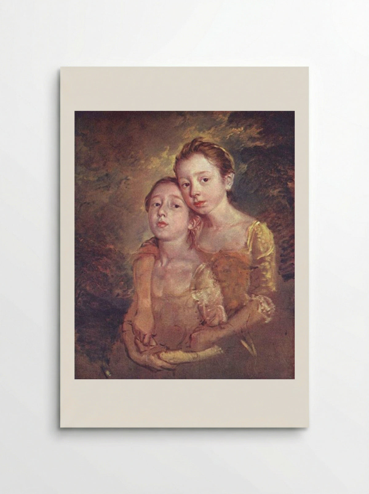 The Artist's Daughters Chasing a Butterfly - Thomas Gainsborough - Poster