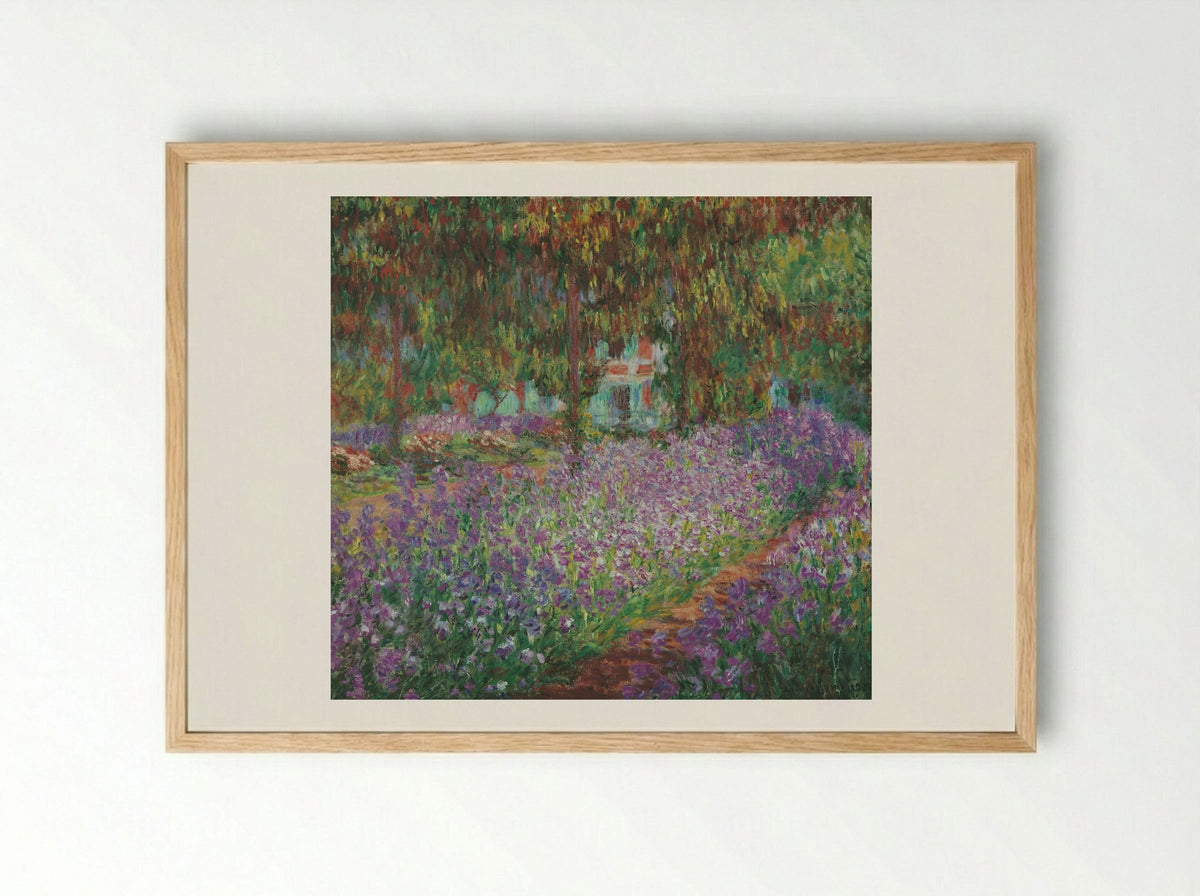 The Artist's Garden at Giverny - Claude Monet - Framed Print Wood