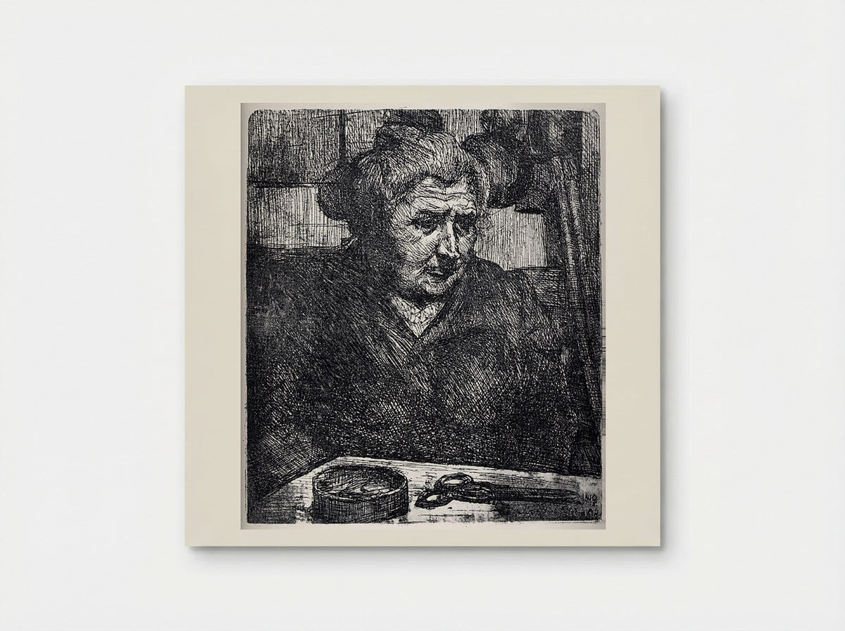 The Artist's Mother at a Table - Umberto Boccioni - Poster