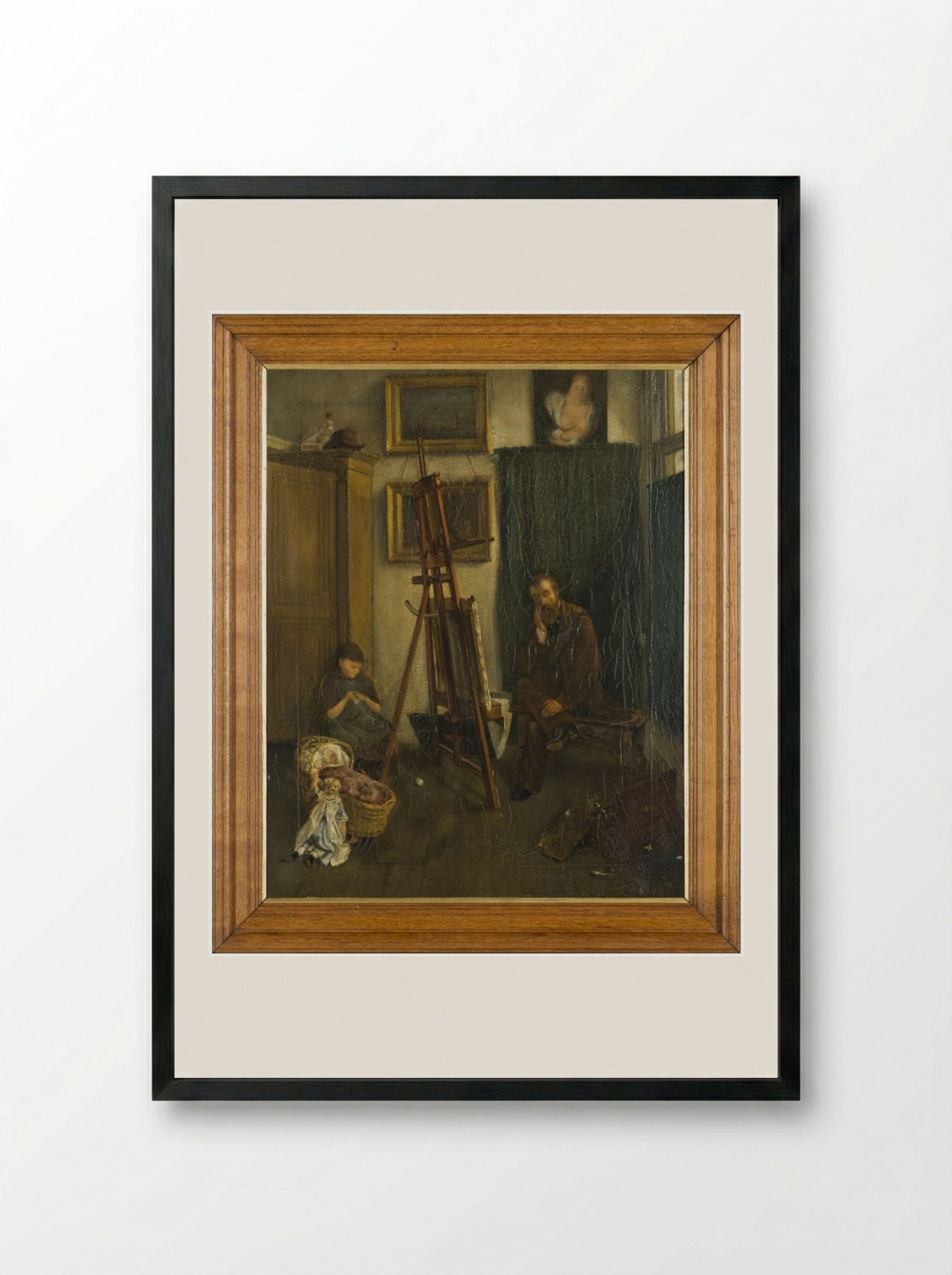 The Artist's Studio - Albert Martin - Framed Print Black