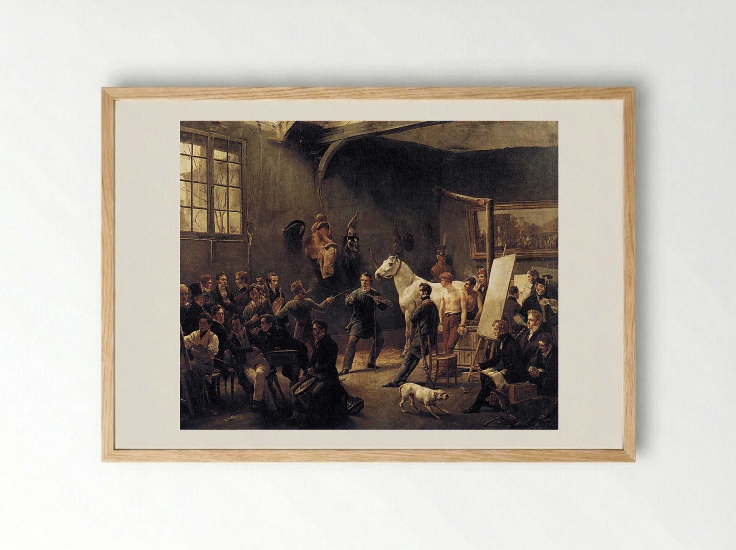The Artist's Studio - Horace Vernet - Framed Print Wood