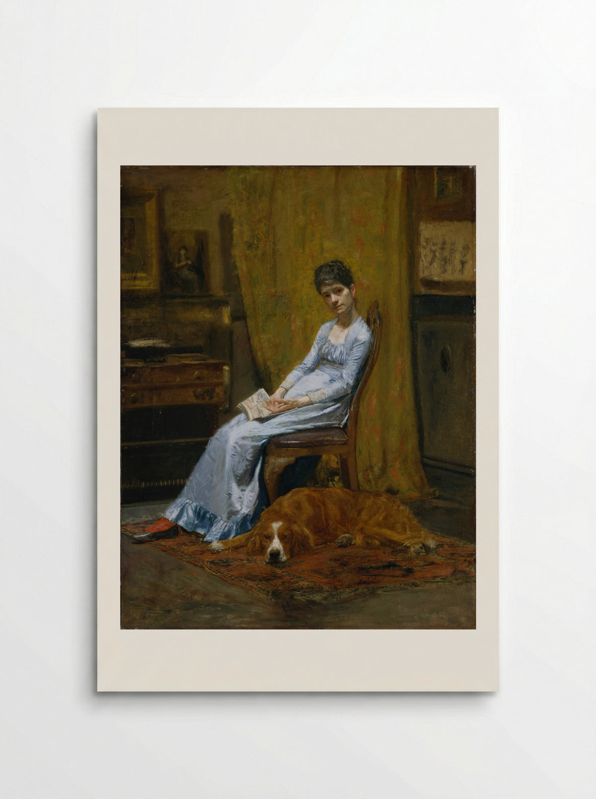 The Artist's Wife and His Setter Dog - Thomas Eakins - Poster