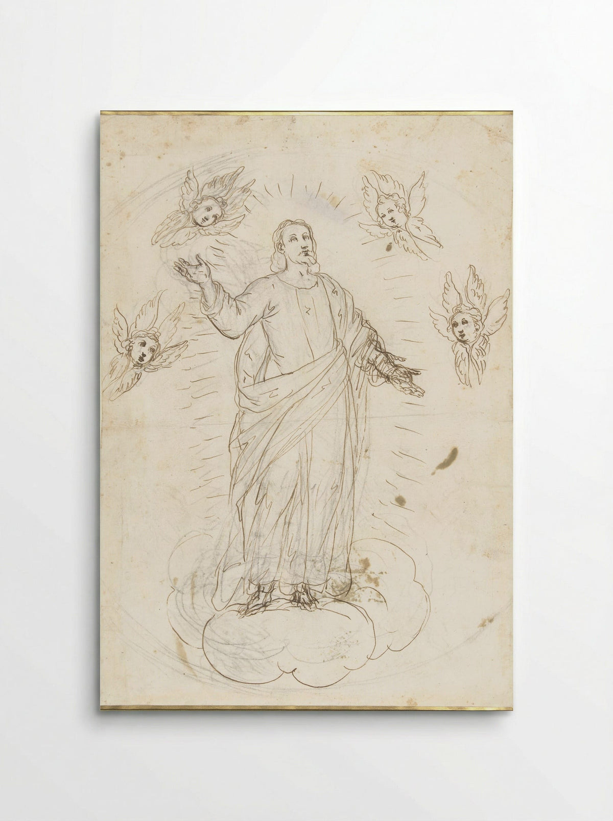 The Ascension of Christ Surrounded by Cherubim - Alessandro Maganza - Poster