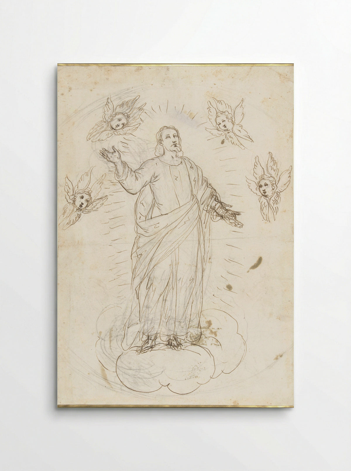 The Ascension of Christ Surrounded by Cherubim - Alessandro Maganza - Poster