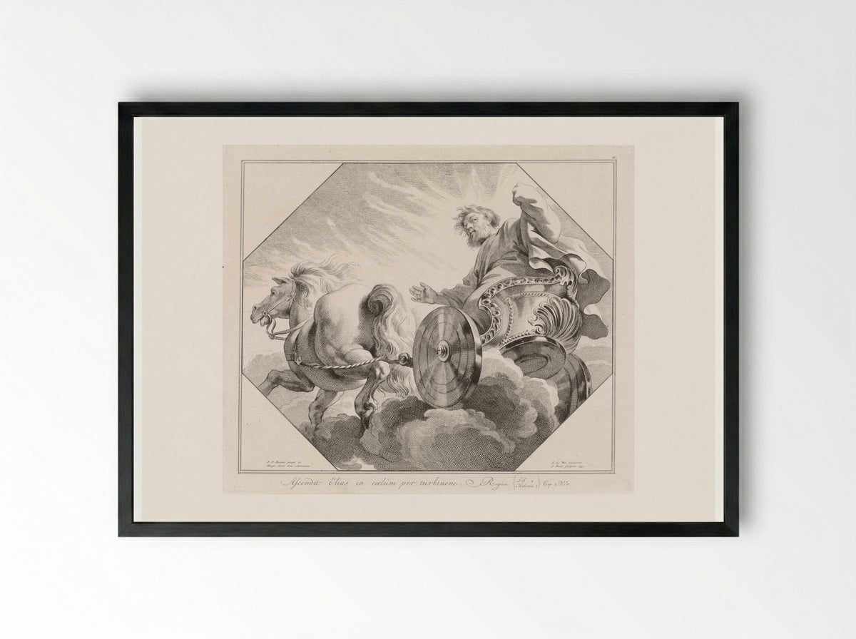 The Ascension of Elijah - Jan Punt - Framed Print Black