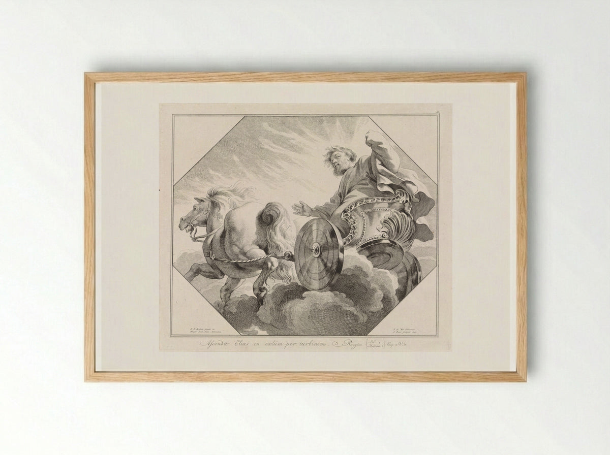 The Ascension of Elijah - Jan Punt - Framed Print Wood