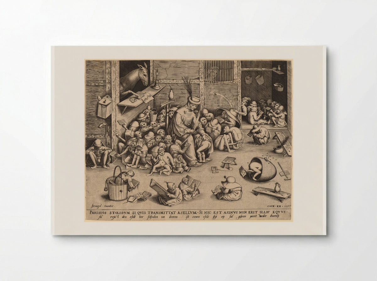 The Ass in the School - Pieter Bruegel the Elder - Poster