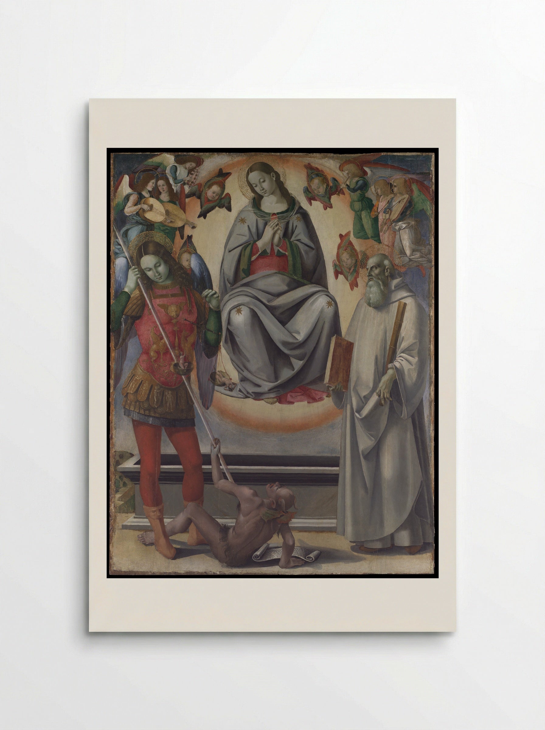 The Assumption of the Virgin with Saints Michael and Benedict - Luca Signorelli - Poster