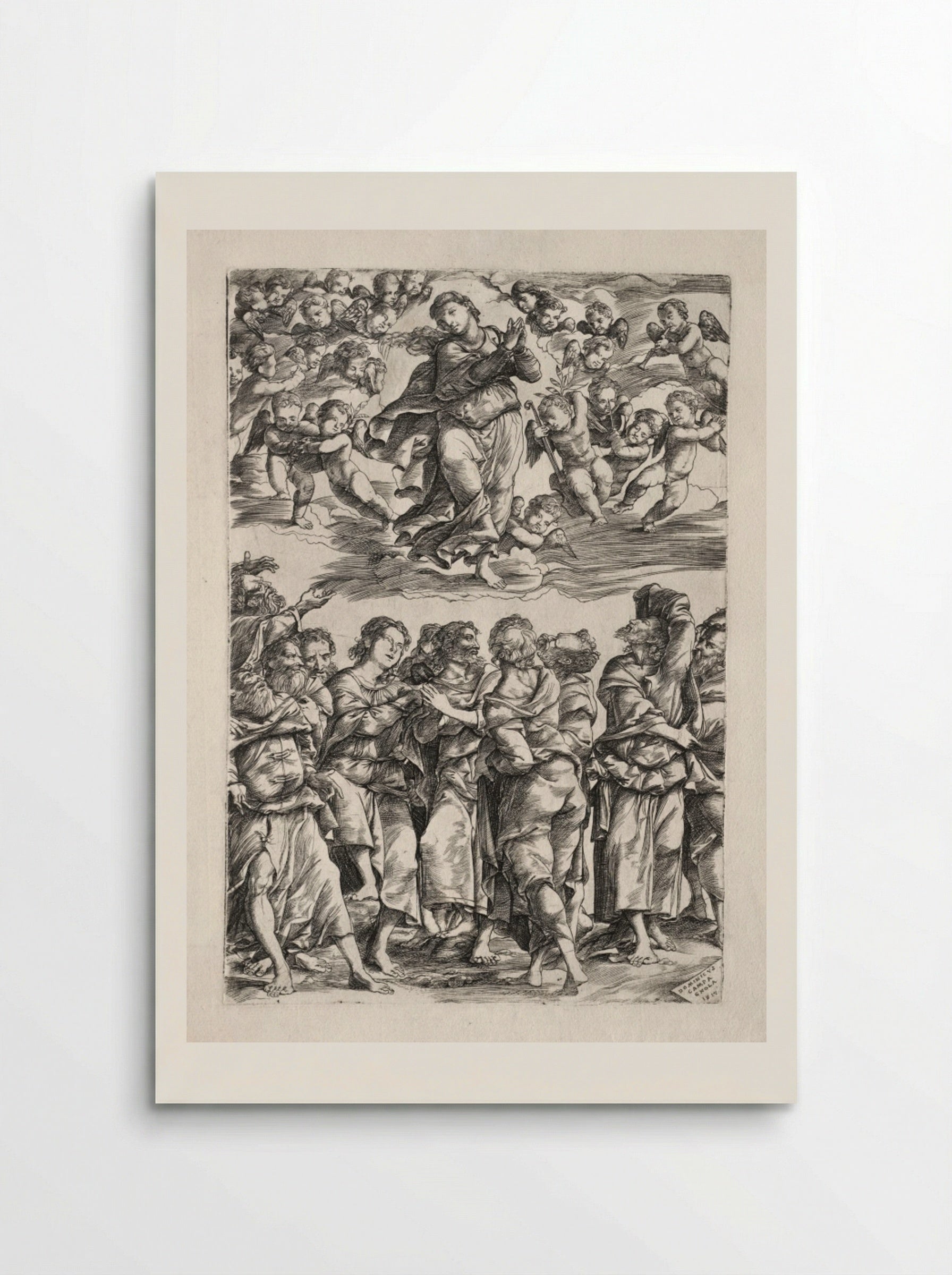 The Assumption of the Virgin - Domenico Campagnola - Poster