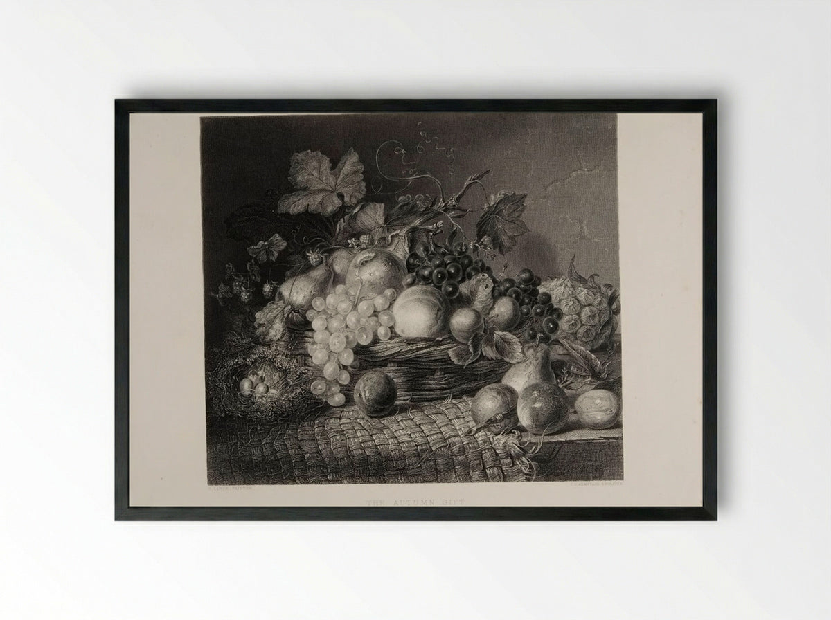 The Autumn Gift - James Charles Armytage - Framed Print Black