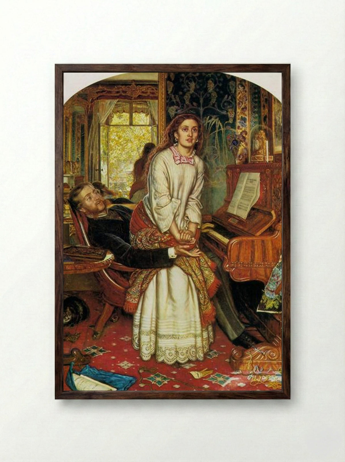 The Awakening Conscience - William Holman Hunt - Framed Print Dark Wood