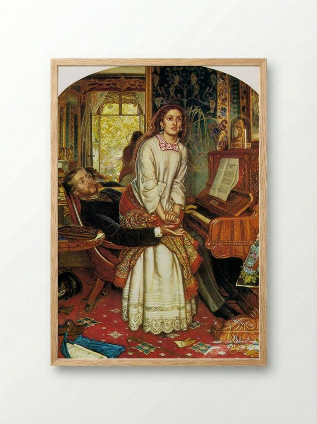 The Awakening Conscience - William Holman Hunt - Framed Print Wood