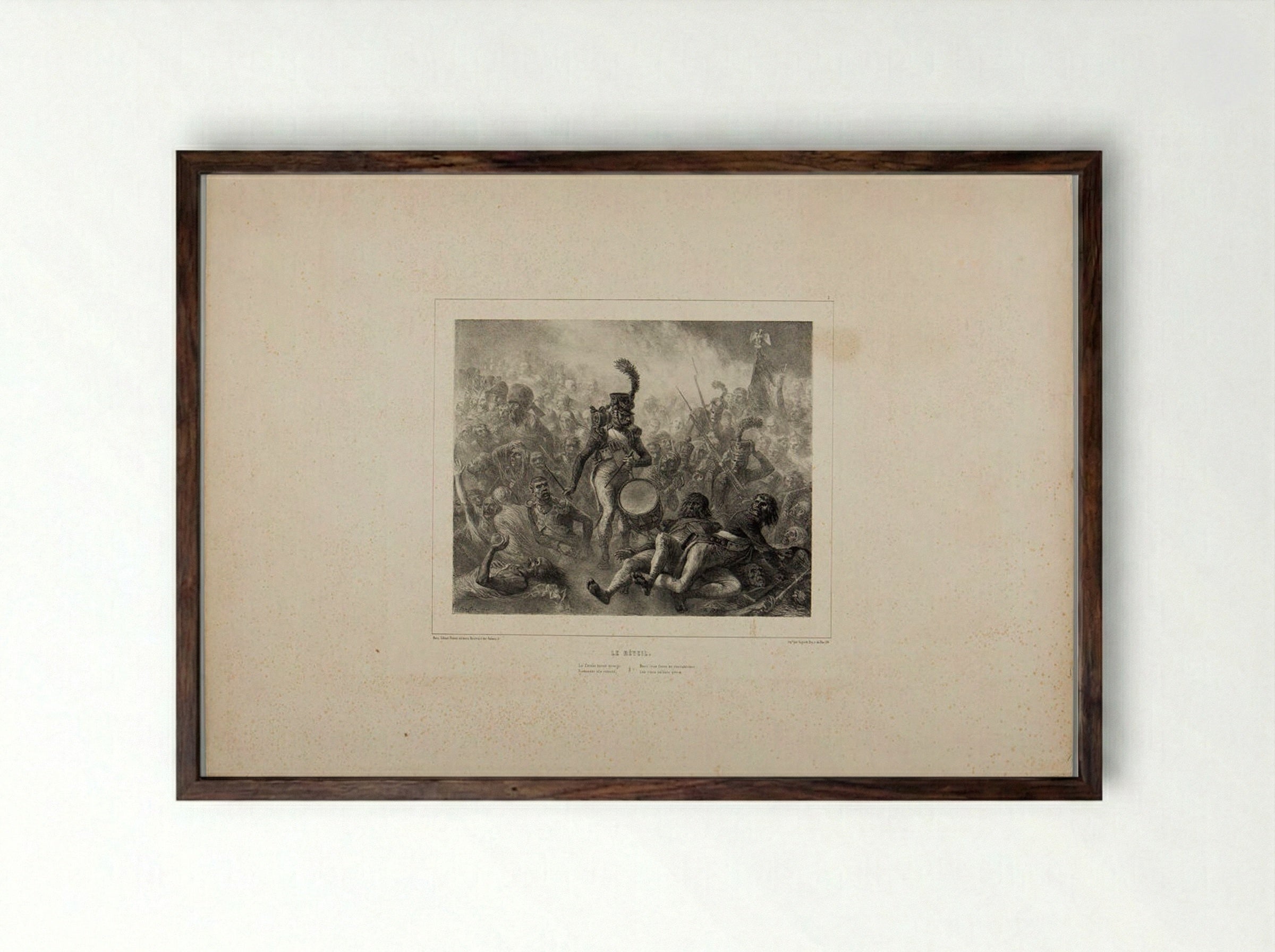 The Awakening - Denis-Auguste-Marie Raffet - Framed Print Dark Wood