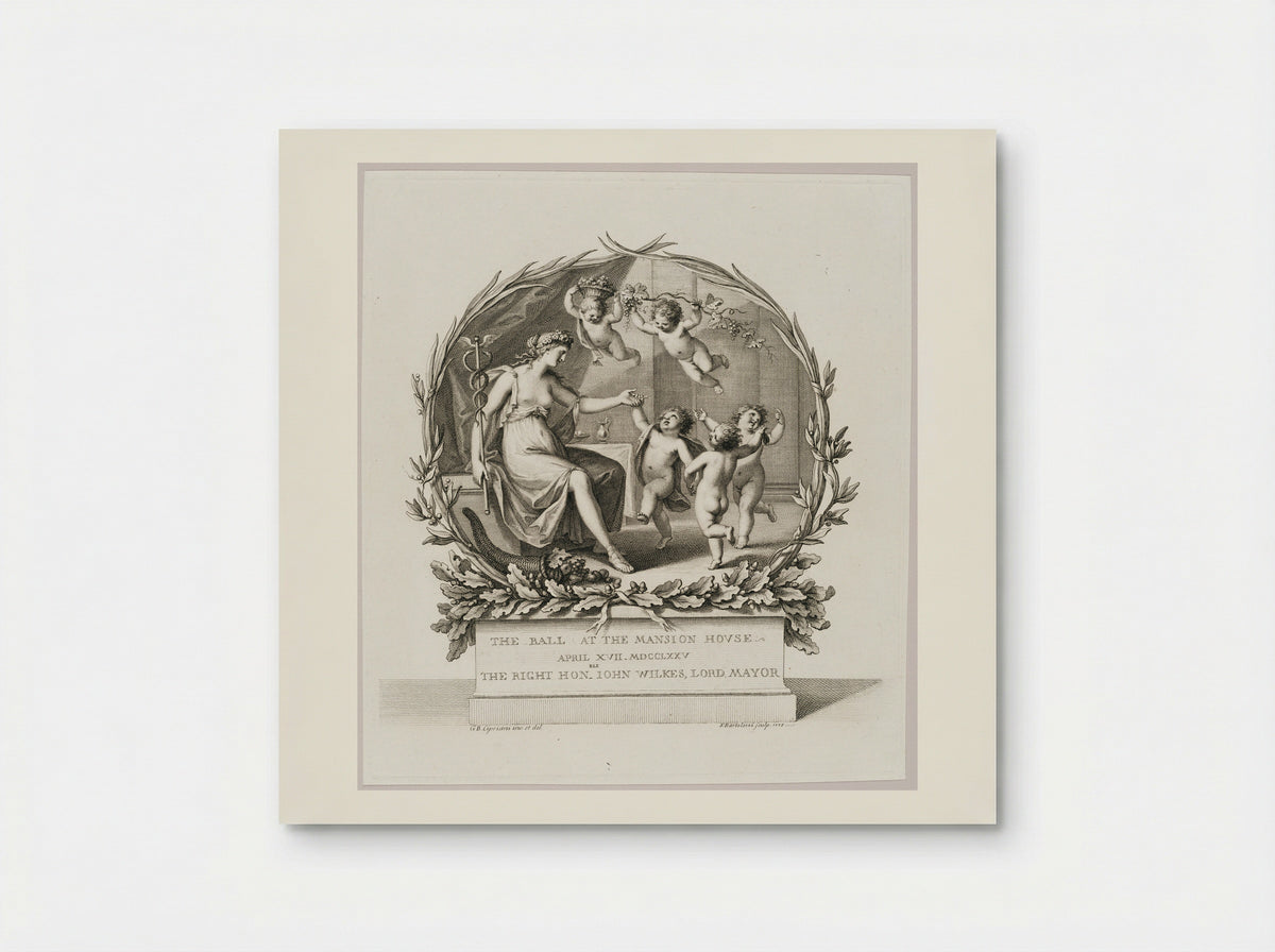 The Ball at the Mansion House April XVII, MDCCLXXV, The Right Honorable John Wilkes, Lord Mayor - Francesco Bartolozzi - Poster