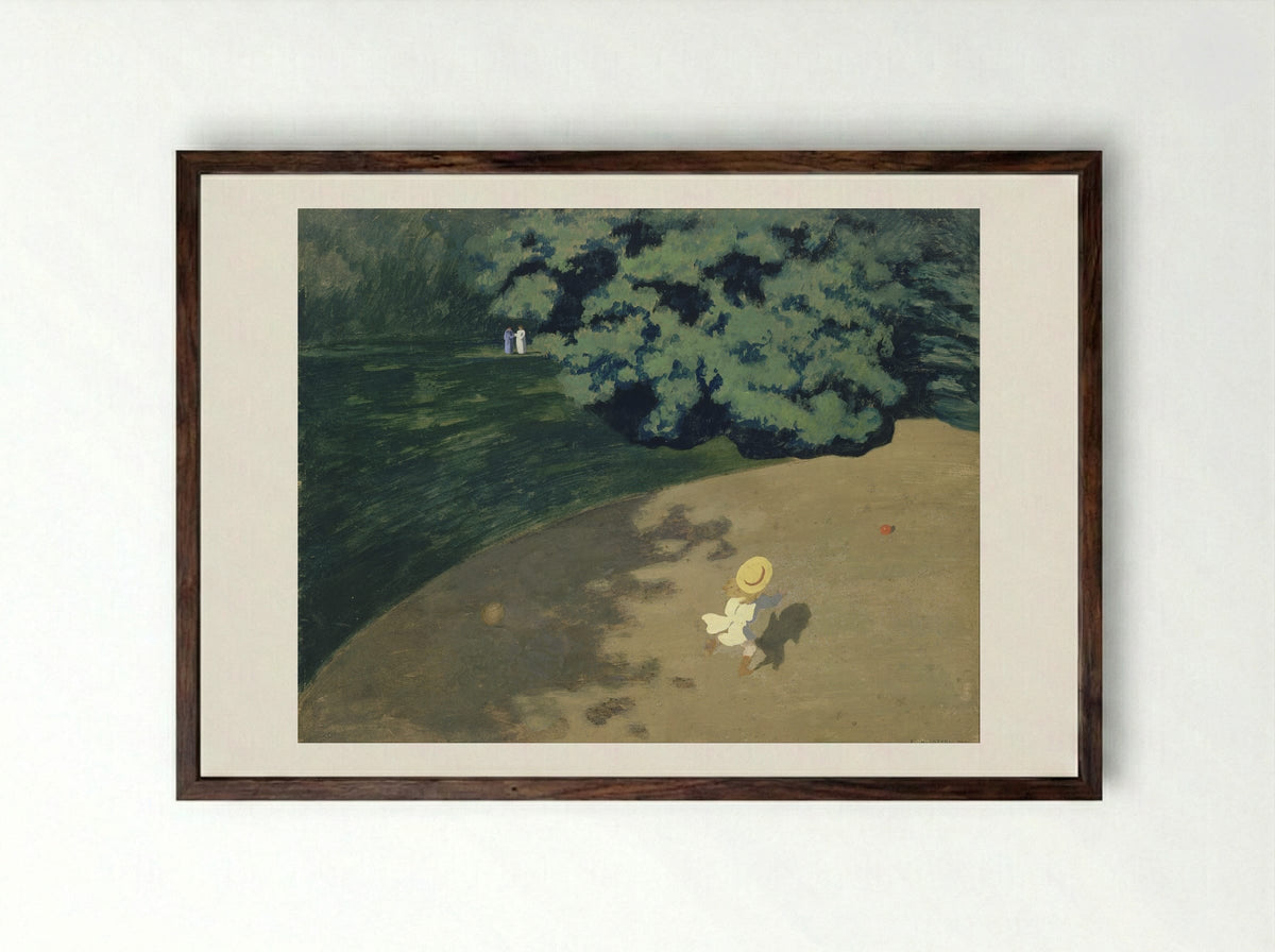 The Balloon - Félix Vallotton - Framed Print Dark Wood