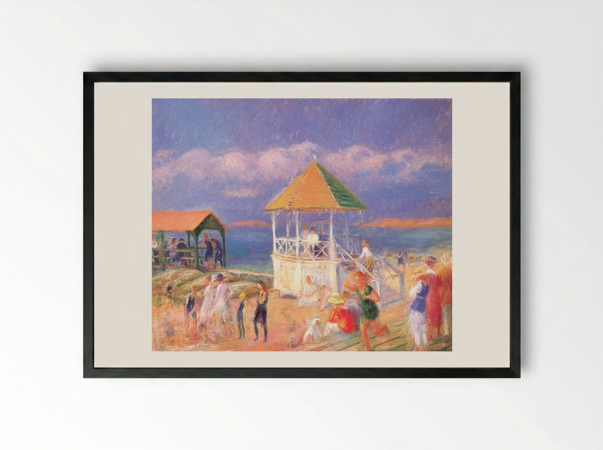 The Bandstand - William James Glackens - Framed Print Black