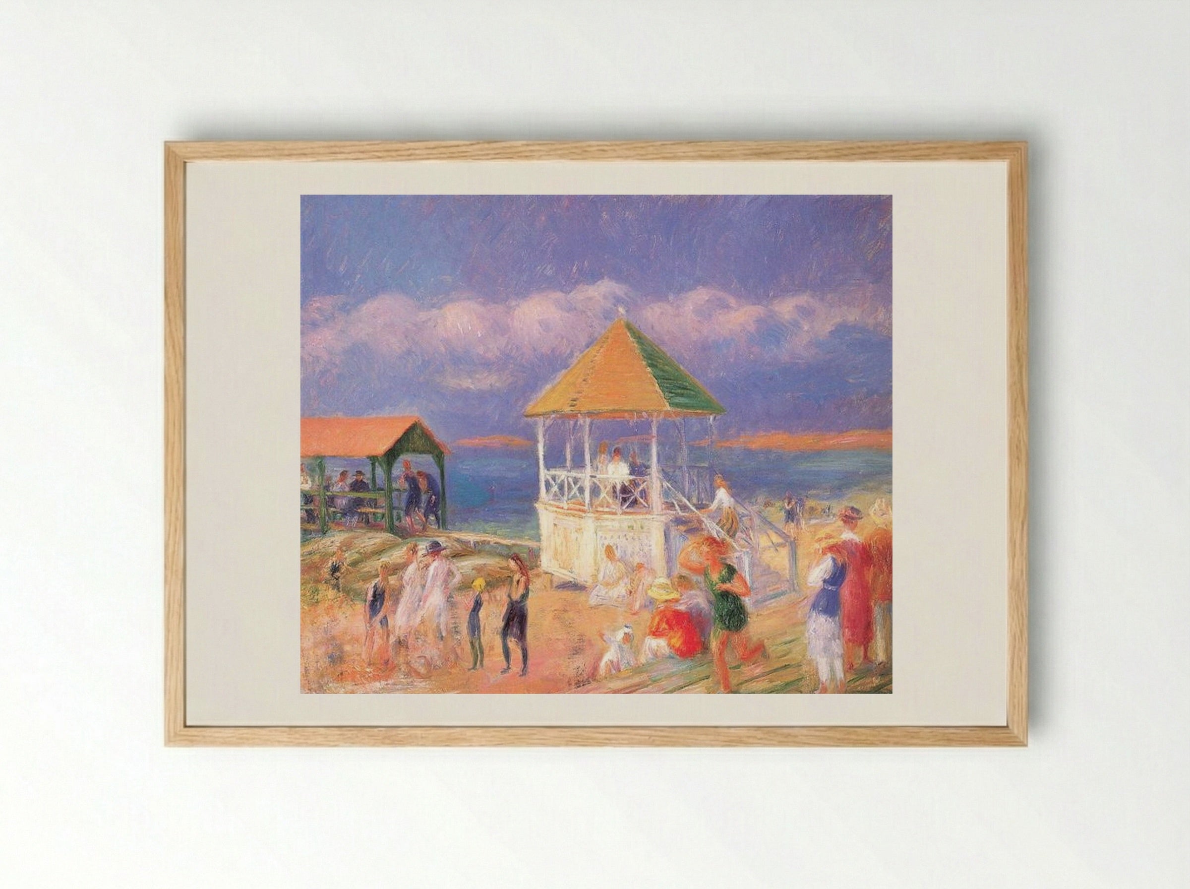 The Bandstand - William James Glackens - Framed Print Wood