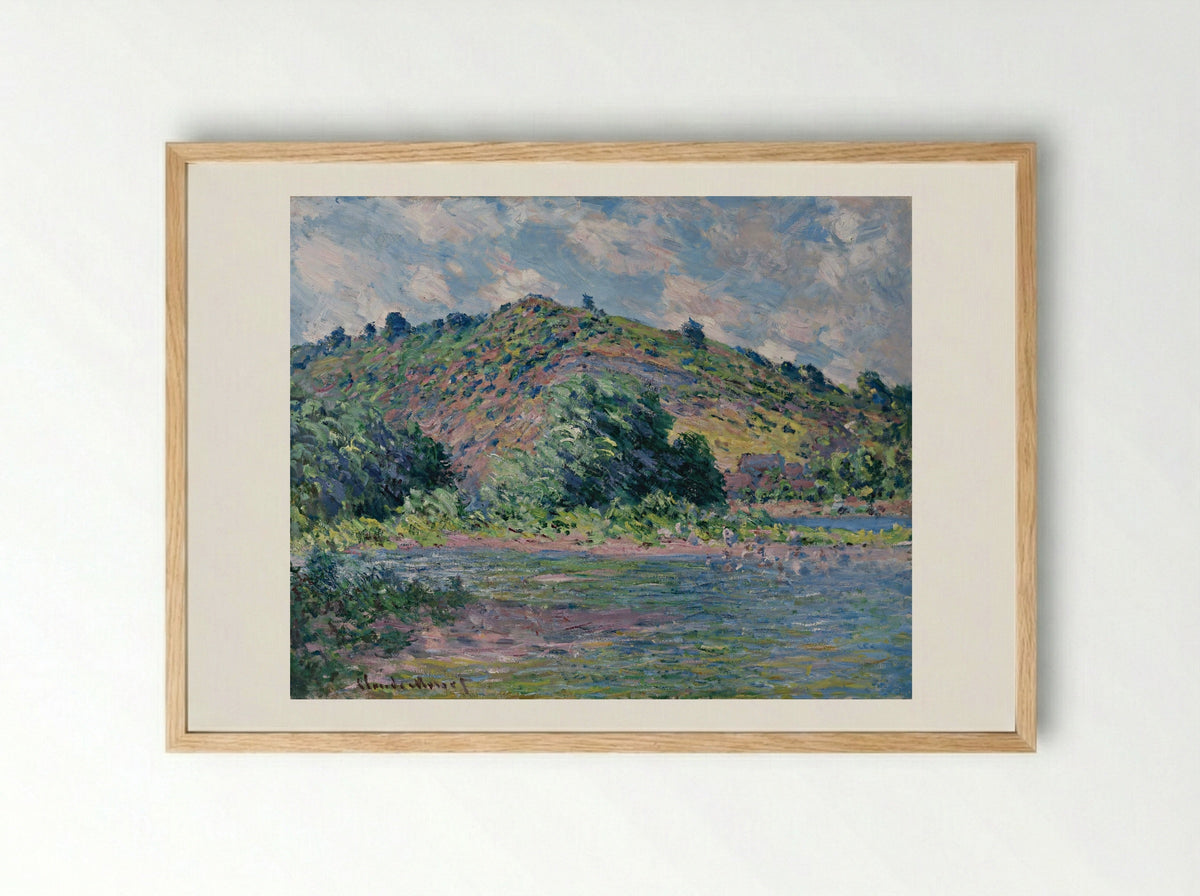 The Banks of the Seine at Port-Villez - Claude Monet - Framed Print Wood