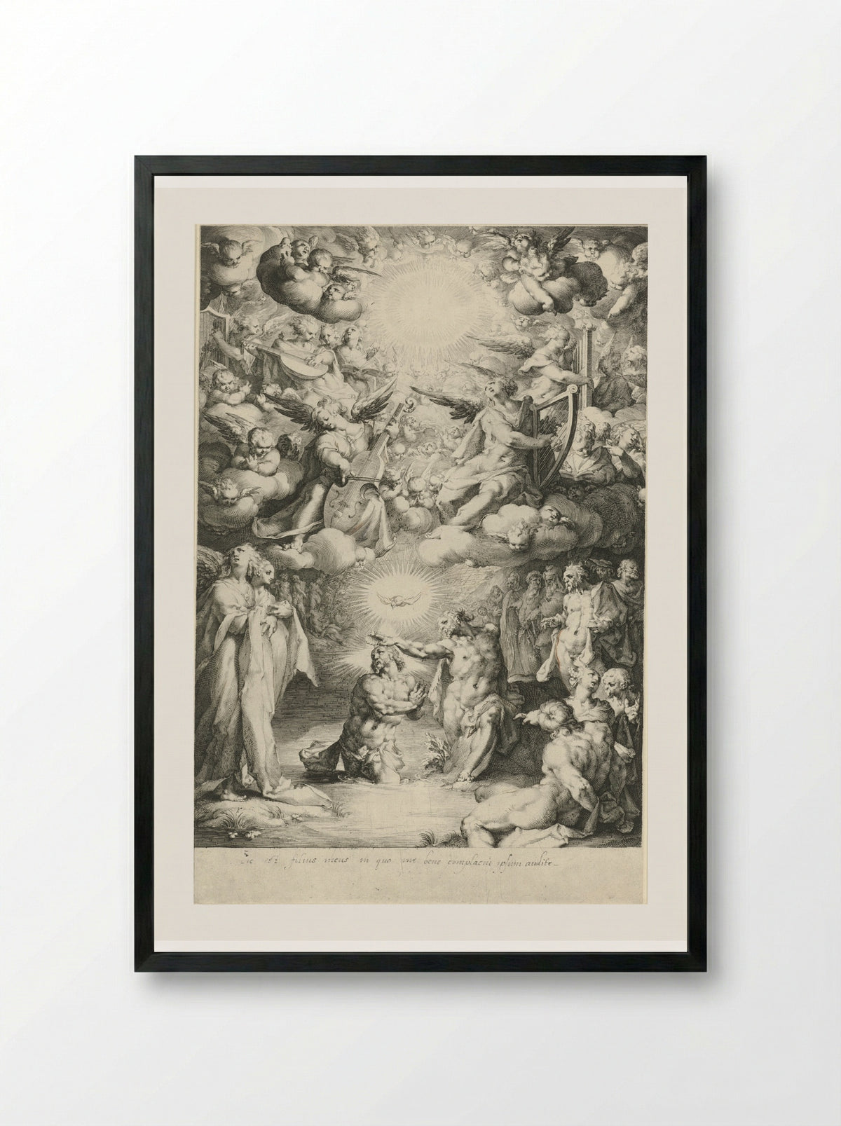 The Baptism of Christ - Jan Harmensz. Muller - Framed Print Black
