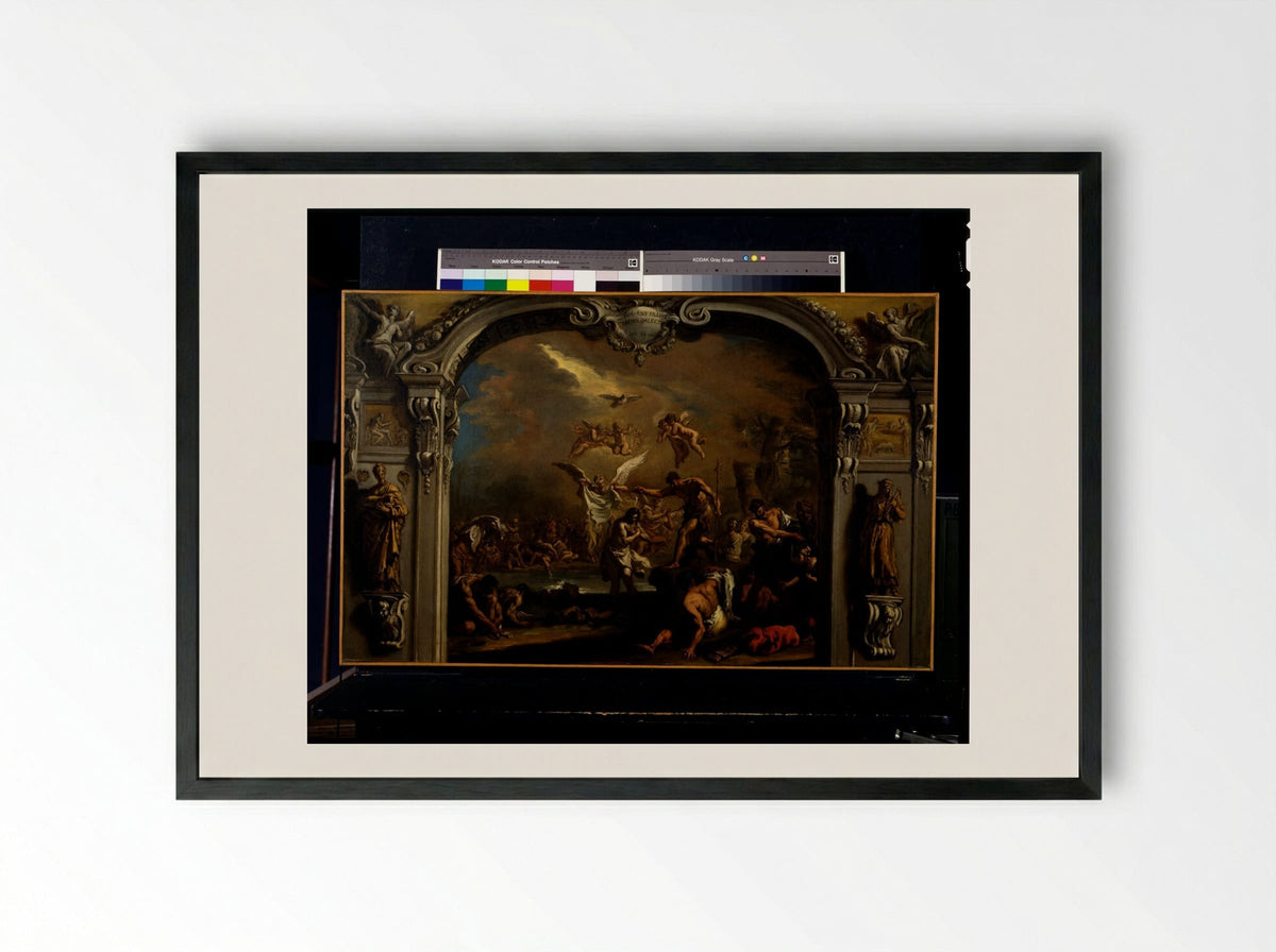 The Baptism of Christ - Sebastiano Ricci - Framed Print Black
