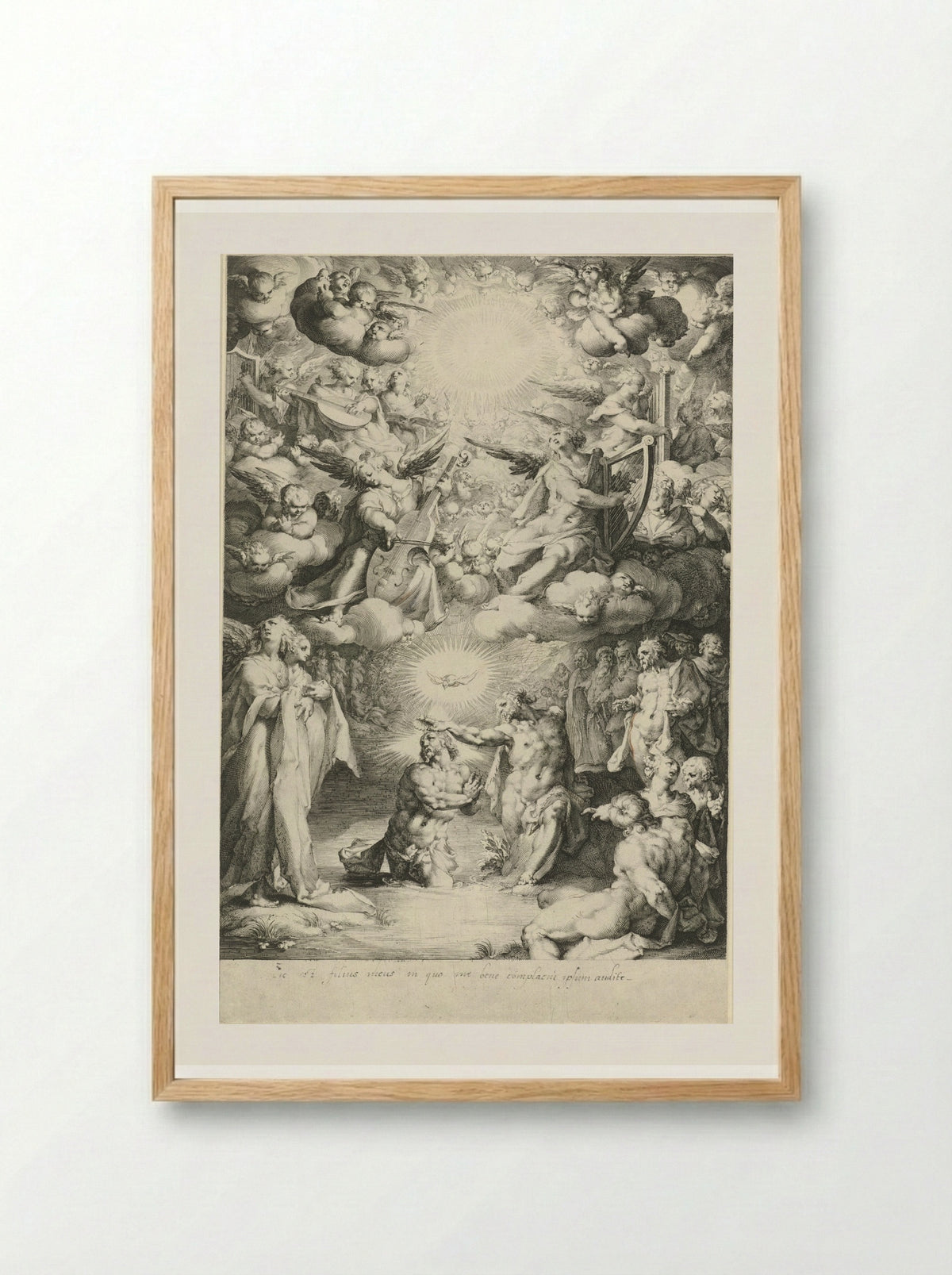 The Baptism of Christ - Jan Harmensz. Muller - Framed Print Wood