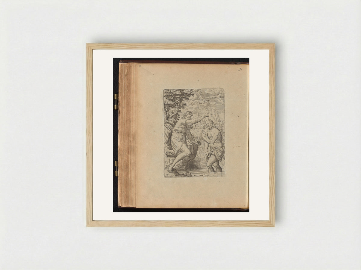 The Baptism of Christ - Abraham de Bruyn - Framed Print Wood
