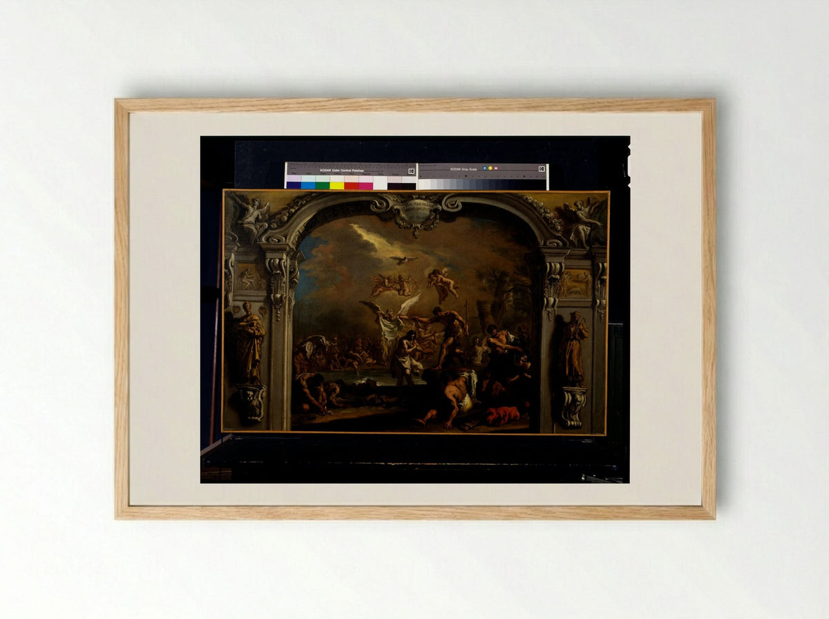 The Baptism of Christ - Sebastiano Ricci - Framed Print Wood