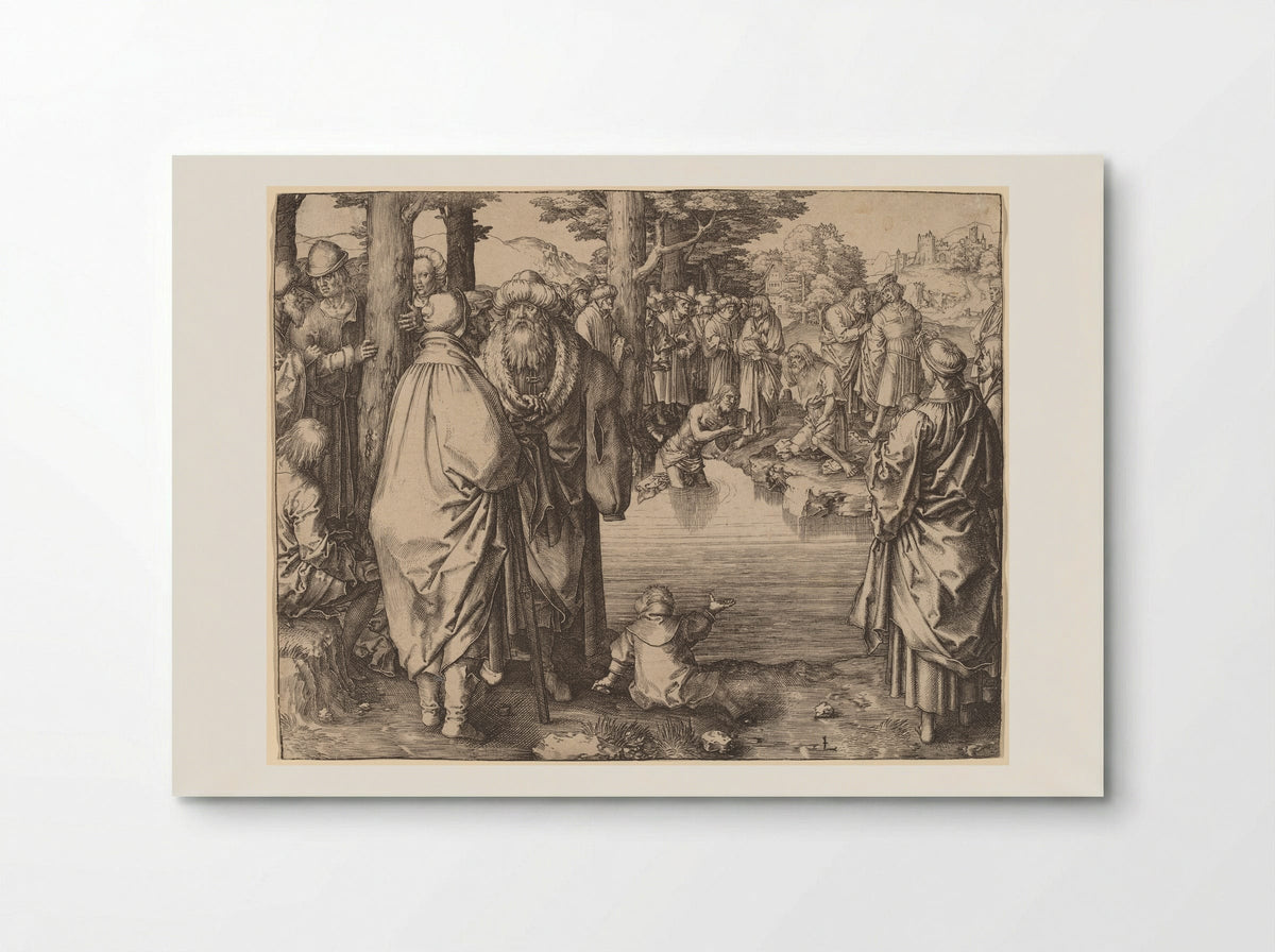 The Baptism of Christ - Lucas van Leyden - Poster