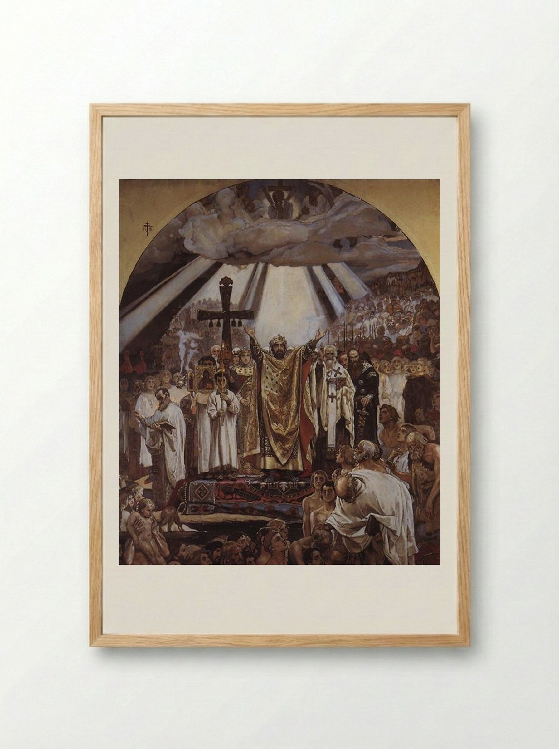 The Baptism of Russia - Viktor Vasnetsov - Framed Print Wood